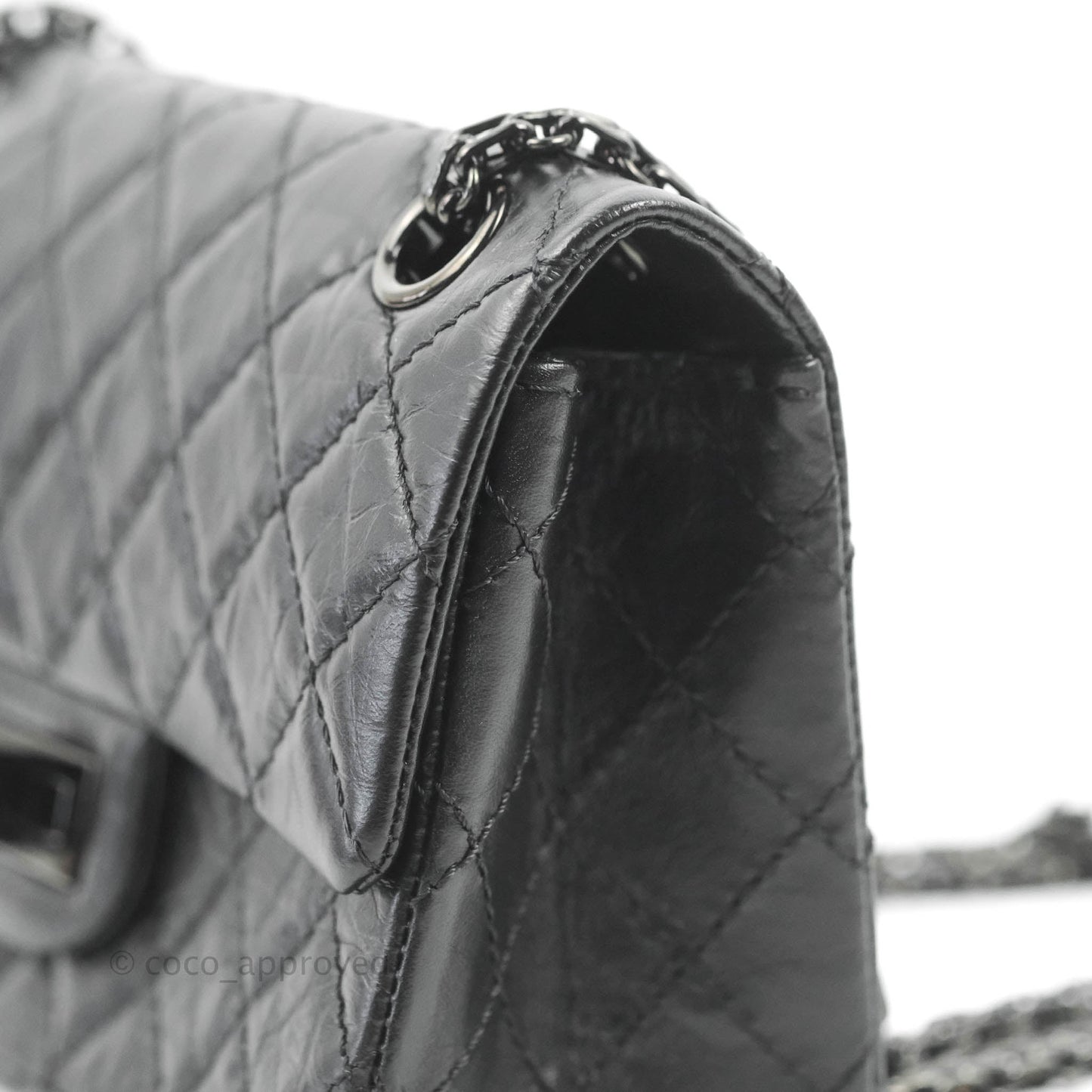Chanel Mini Reissue 224 So Black Aged Calfskin Black Hardware