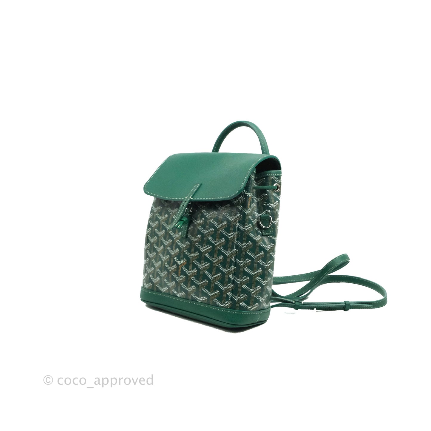 Goyard Mini Alpin Backpack Green Goyardine Calfskin