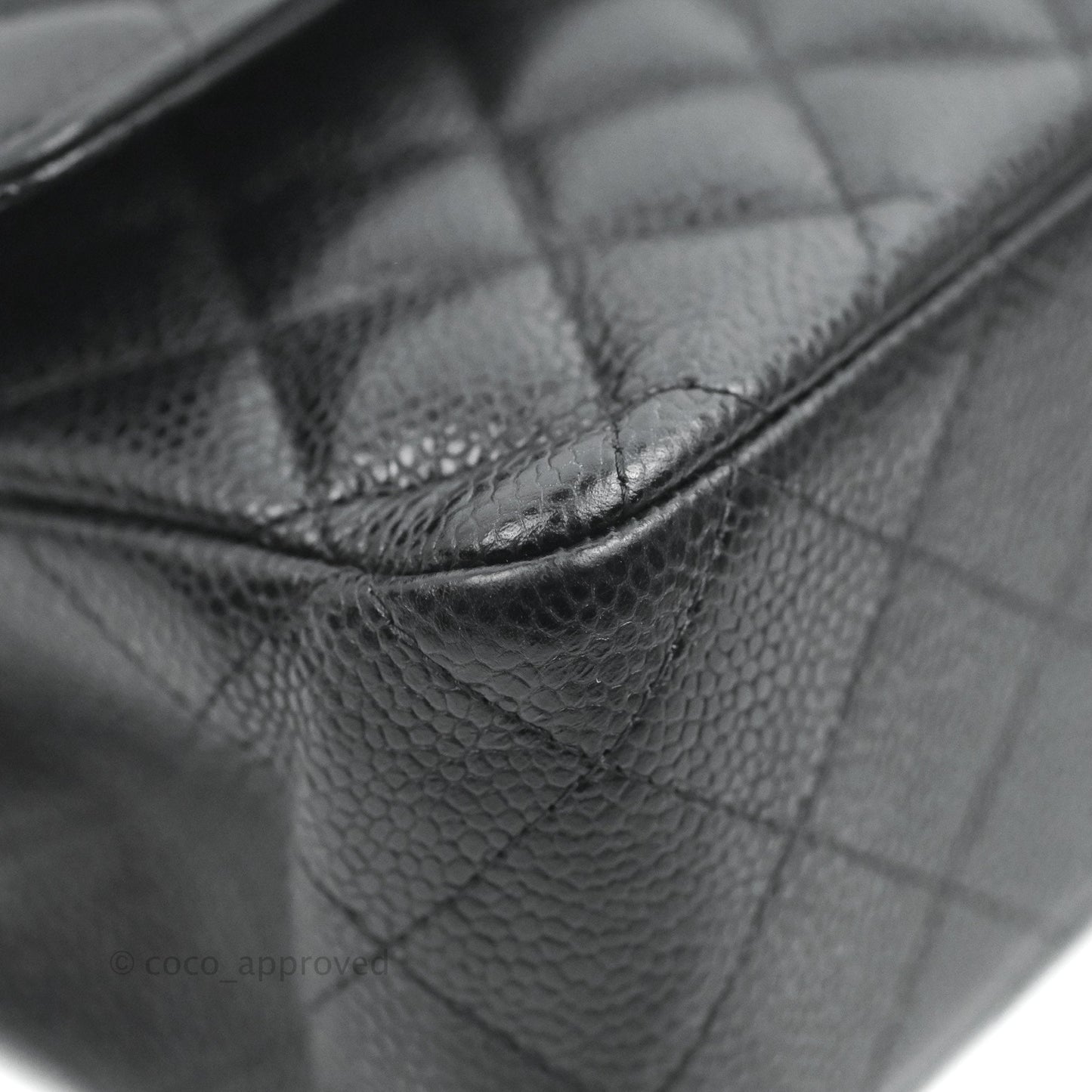 Chanel Classic M/L Medium Double Flap Black Caviar Gold Hardware