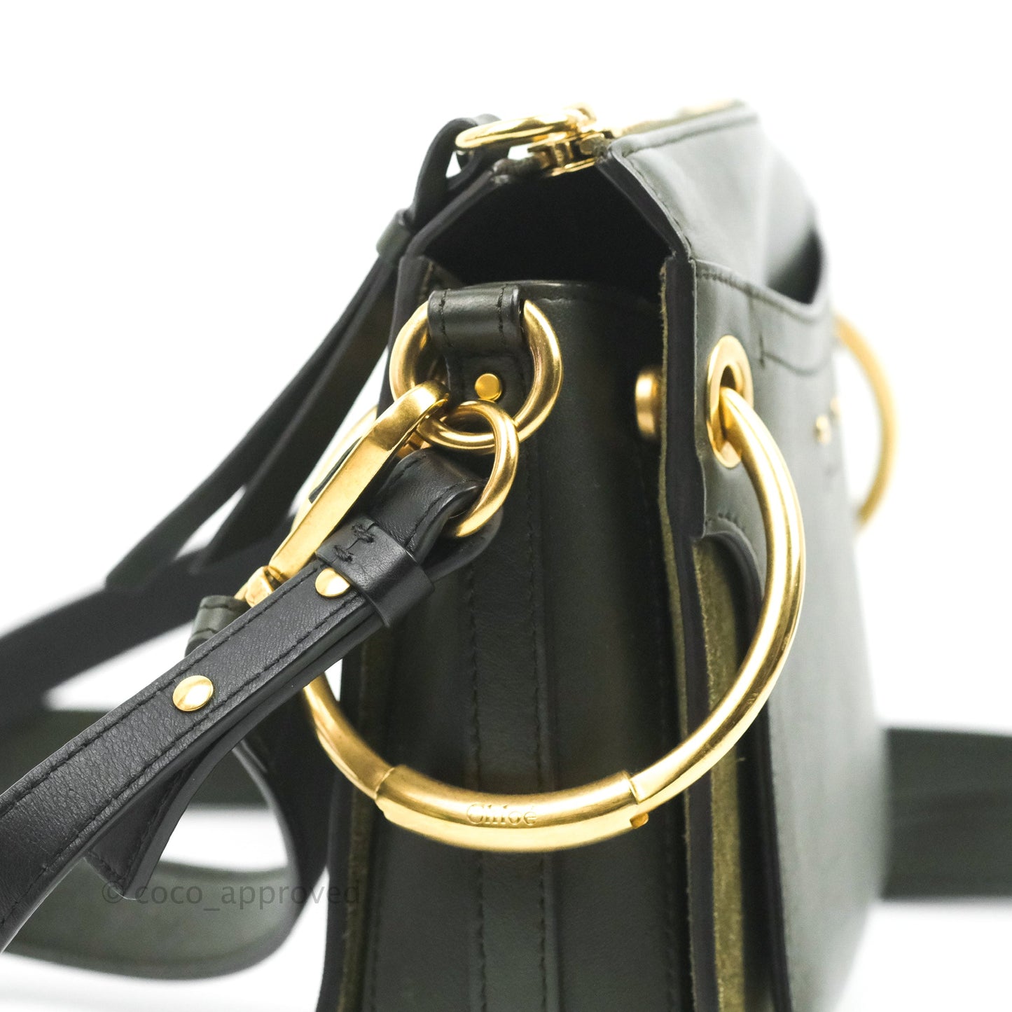 Chloe Small Roy Bag Army Green Calfskin Gold Hardware