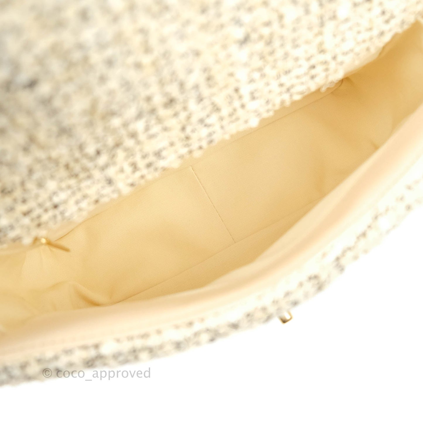 Chanel 19 Small Tweed Oreo Cream Mixed Hardware