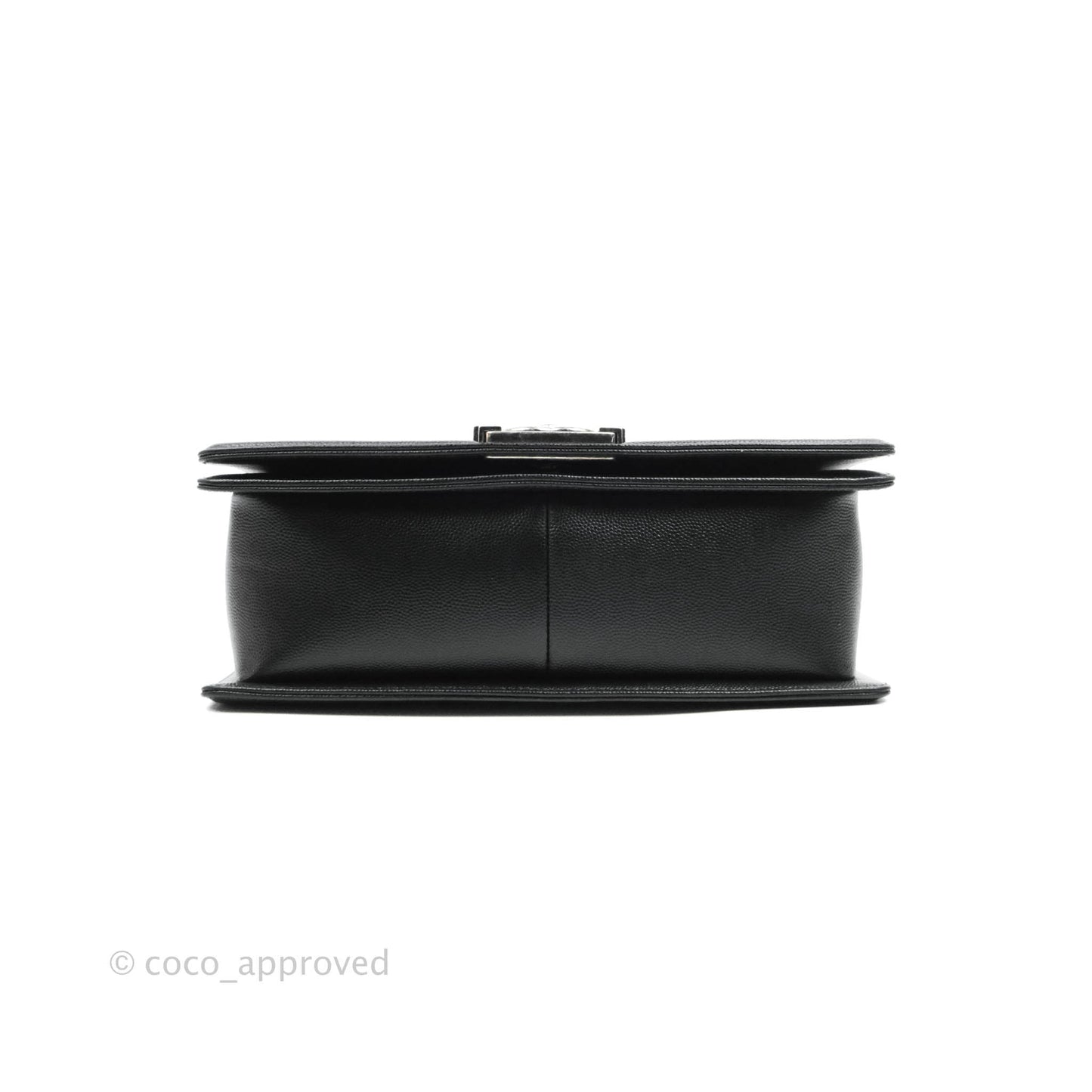 Chanel Boy Quilted Medium Black Caviar Ruthenium Hardware