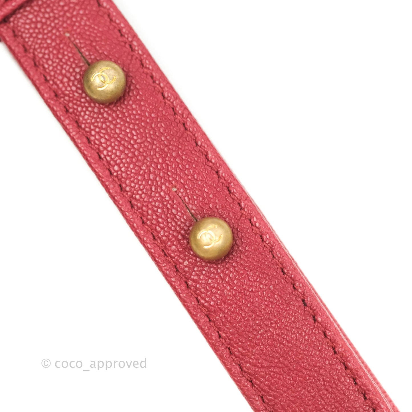 Chanel Small Chevron Boy Red Caviar Aged Gold Hardware