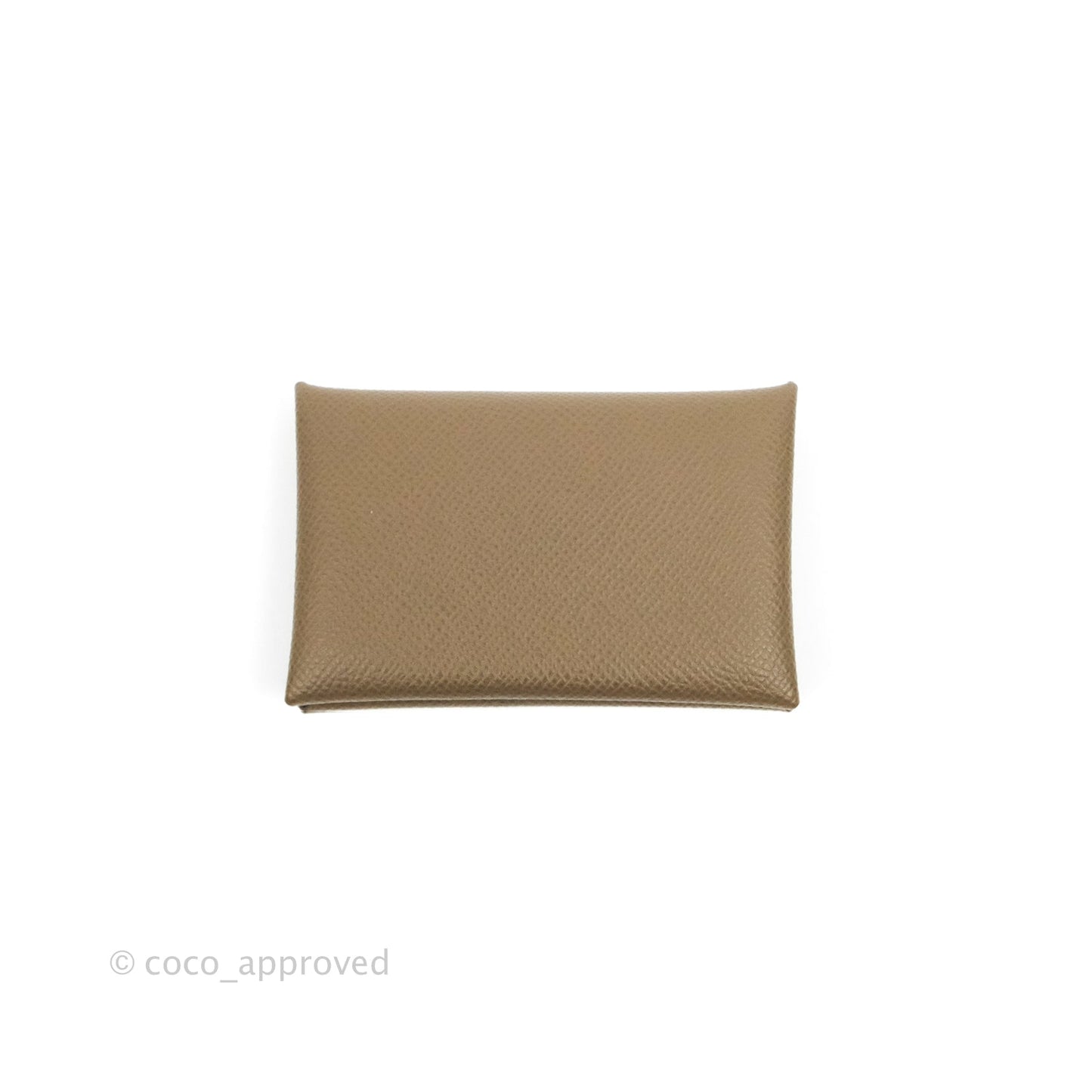 Hermès Calvi Card Holder Epsom Etoupe