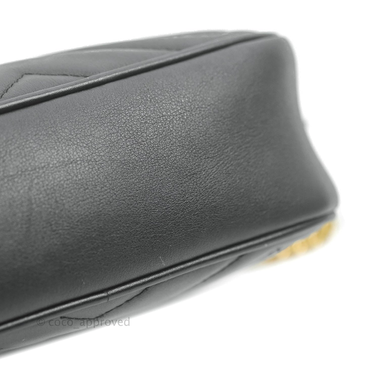 Gucci Mini Matelasse GG Marmont Camera Bag Black Calfskin Gold Hardware