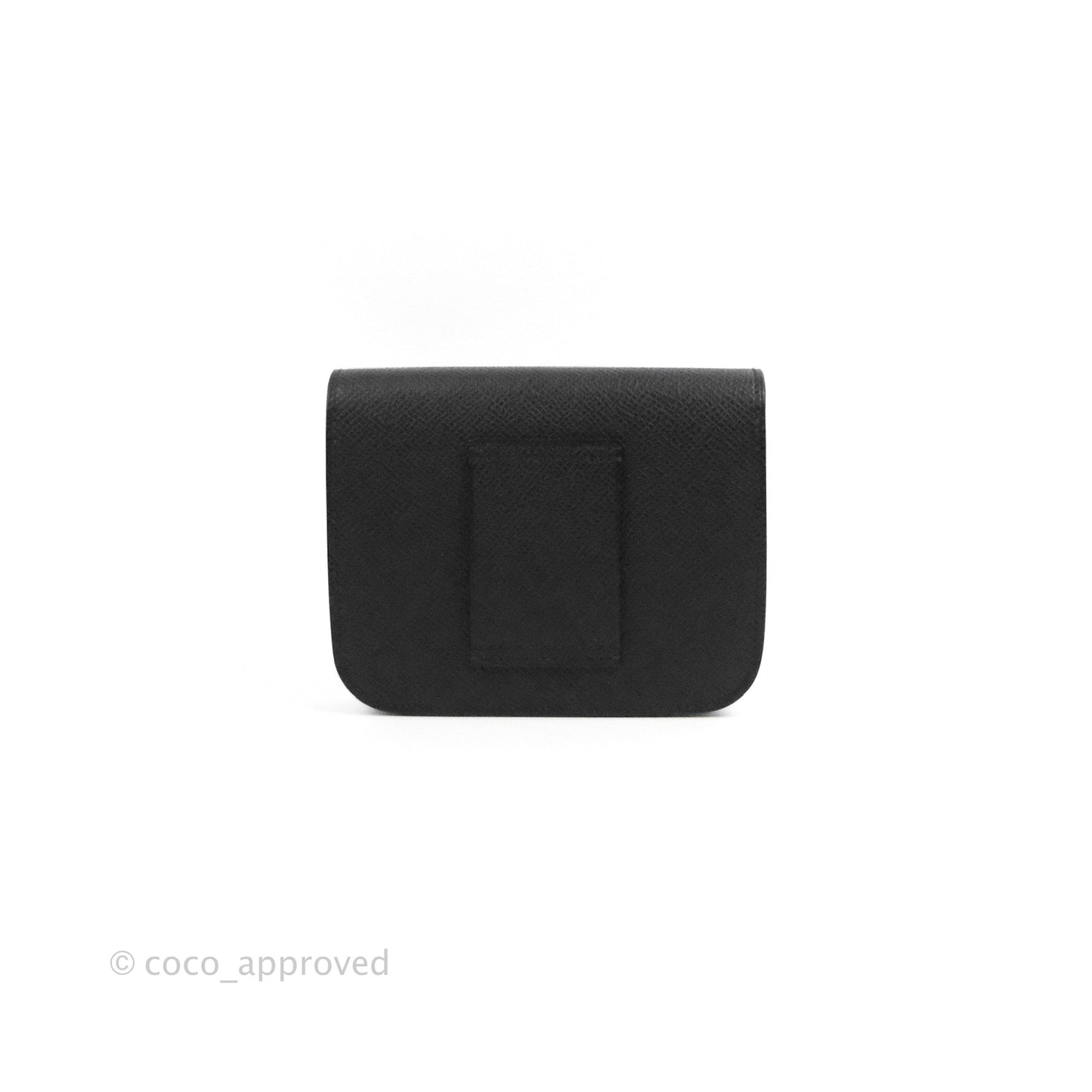 Hermès Constance Slim Wallet Black Epsom Rose Gold Hardware