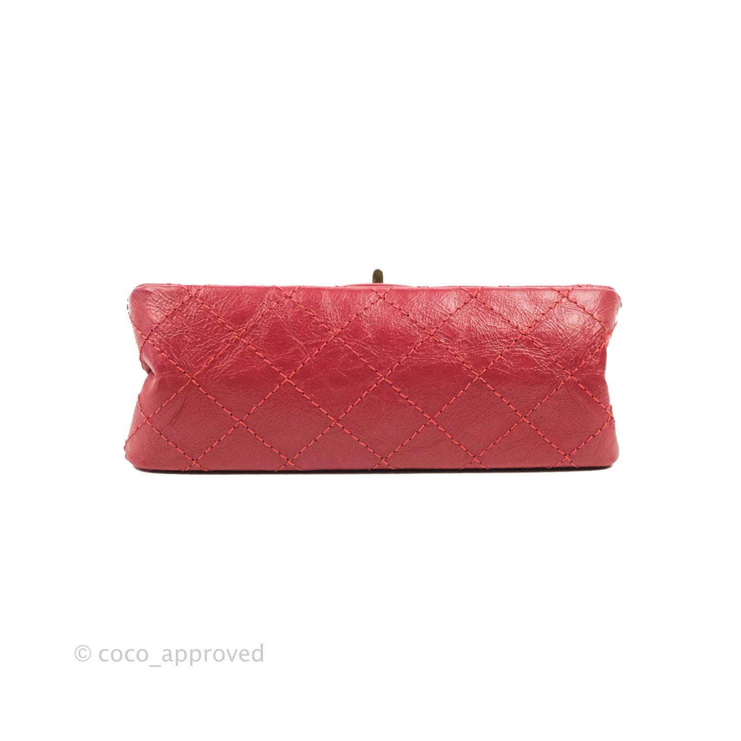 Chanel Mini Reissue 224 Red Aged Calfskin Gold Hardware