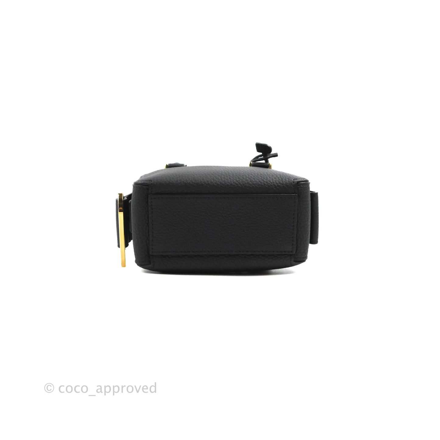 Delvaux Cool Box Nano Taurillon Soft Grained Calfskin Black Gold Hardware
