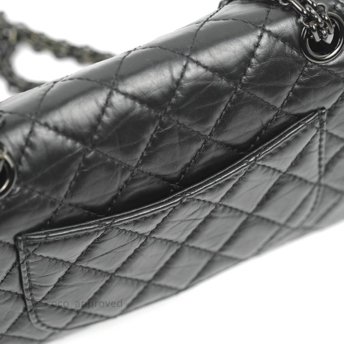 Chanel Mini Reissue 224 So Black Aged Calfskin Black Hardware