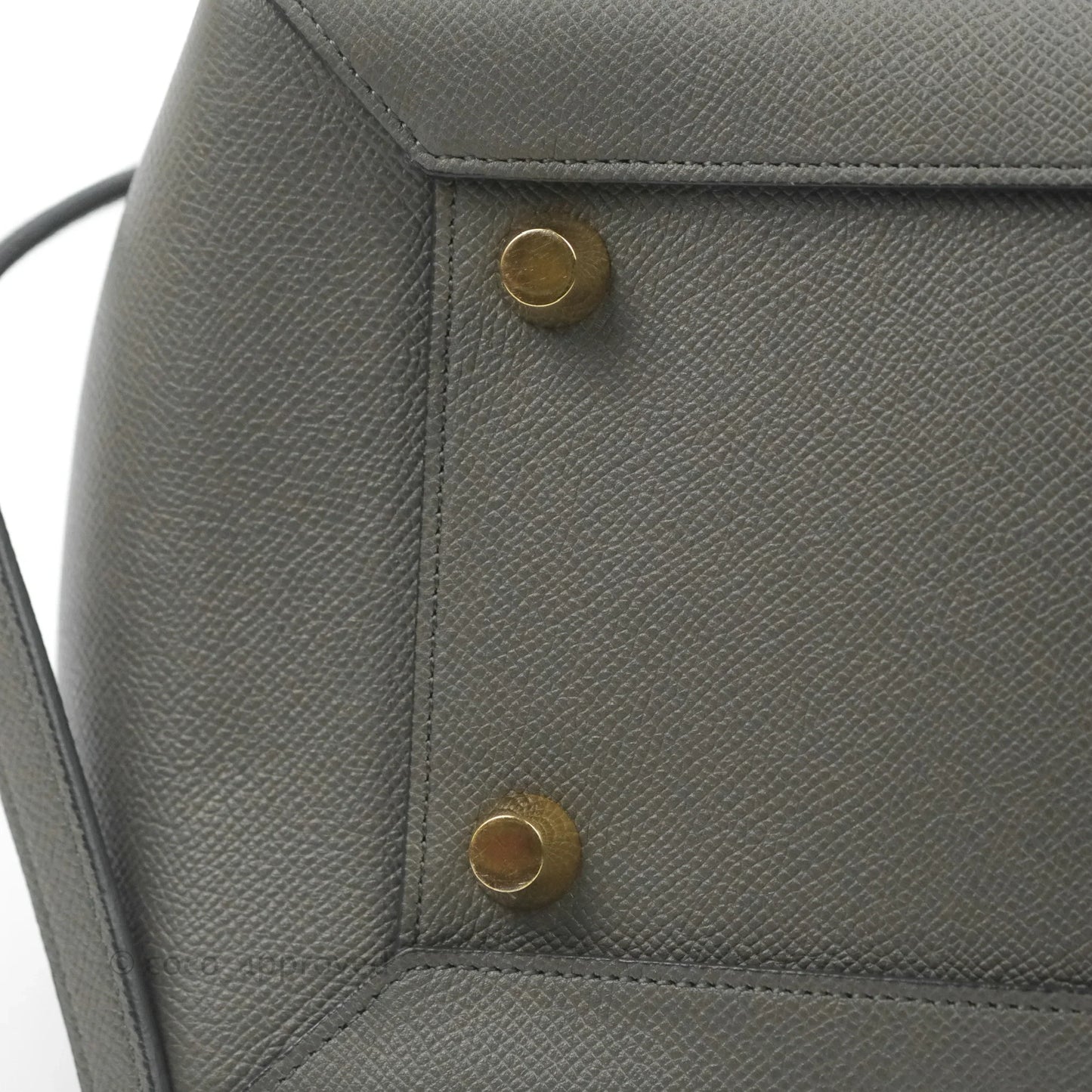 Celine Mini Belt Bag Grey Grained Calfskin Gold Hardware