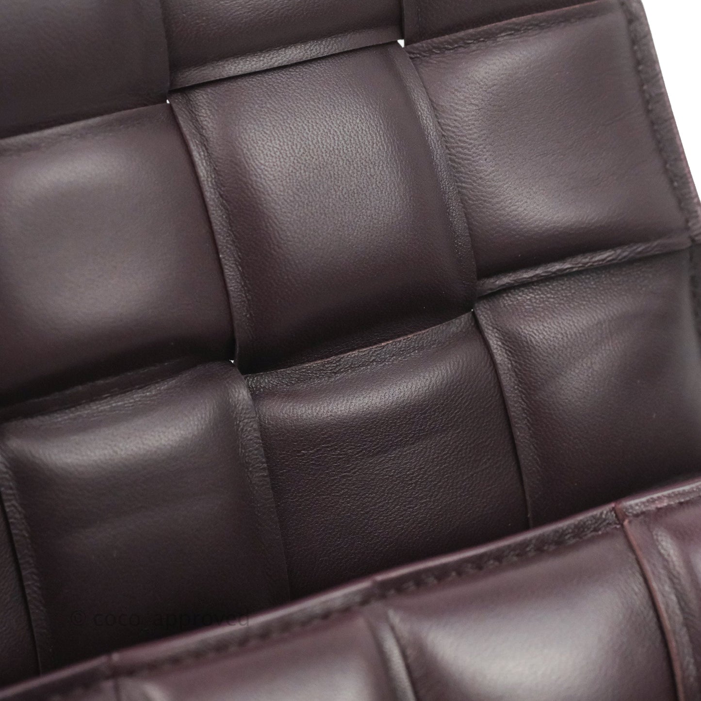 Bottega Veneta Padded Cassette Shoulder Bag Grape Lambskin Gold Hardware