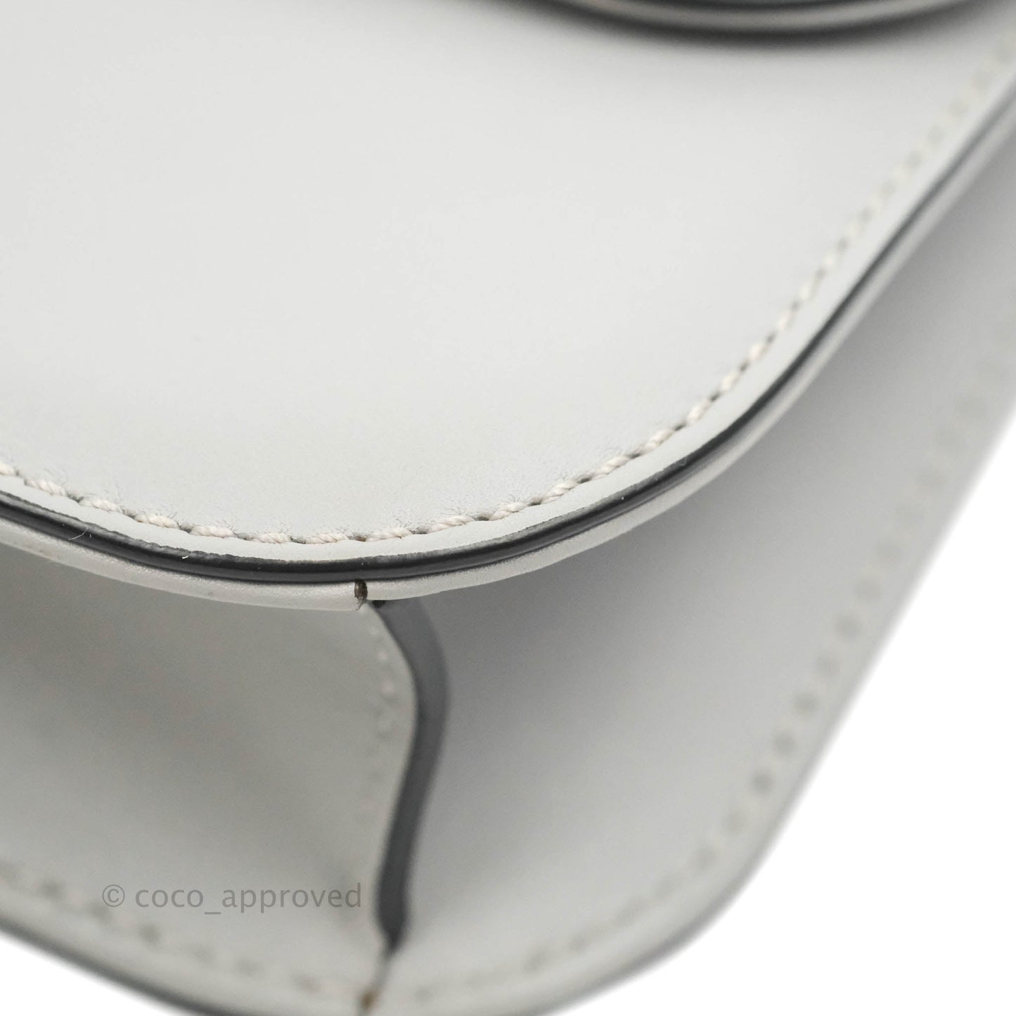 Valentino Vitello Small Glam Lock Rockstud Flap Grey