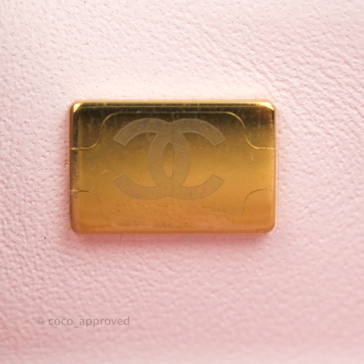 Chanel Top Handle Mini Rectangular Flap Bag Light Pink Lambskin Gold Hardware 22P