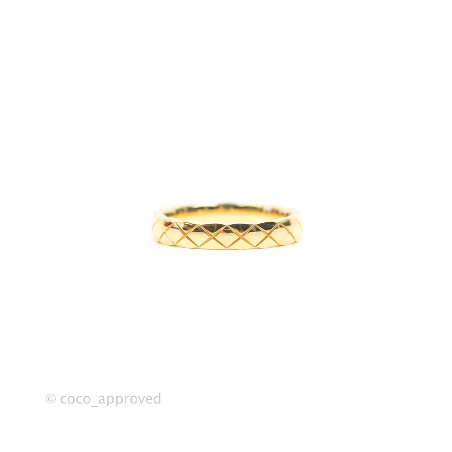 Chanel Coco Crush Mini Ring 18K Yellow Gold Size 48