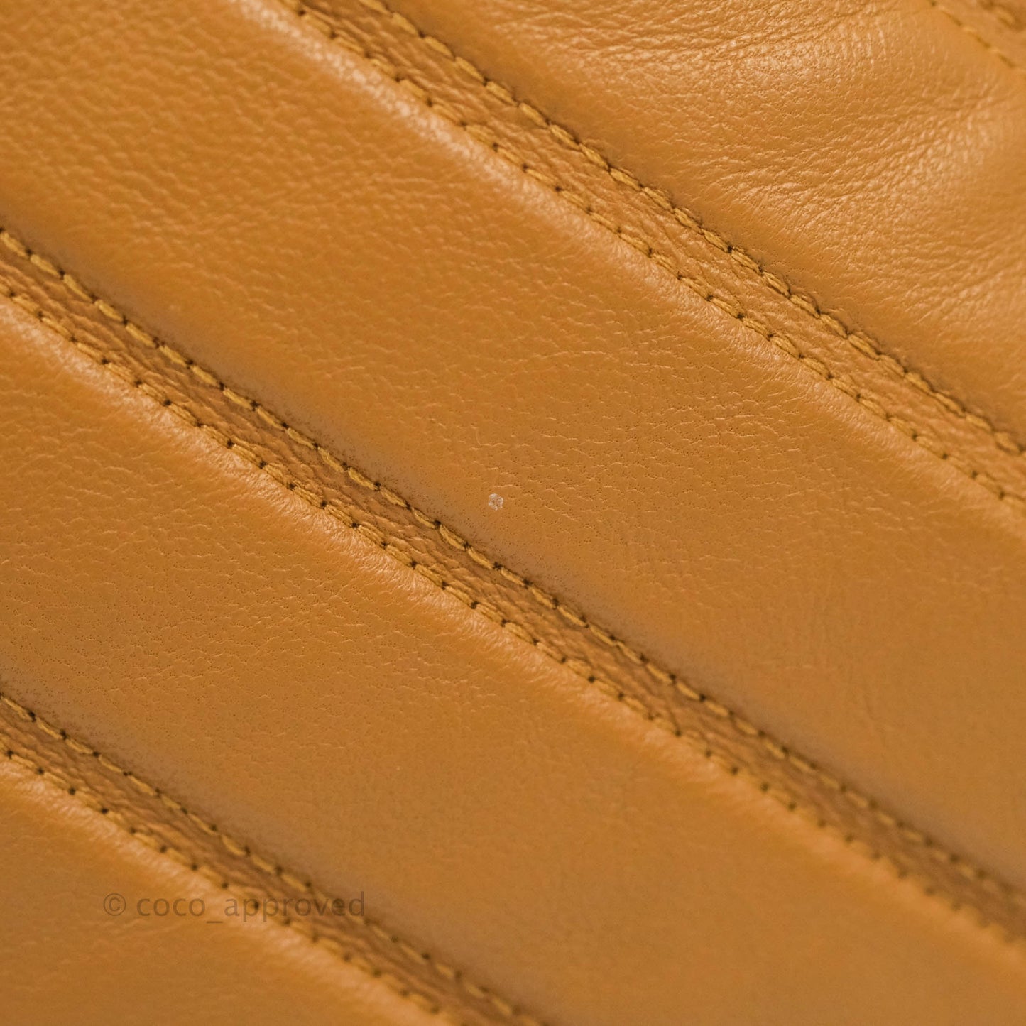 Chanel Chevron Bucket Drawstring Bag Caramel Gold Hardware