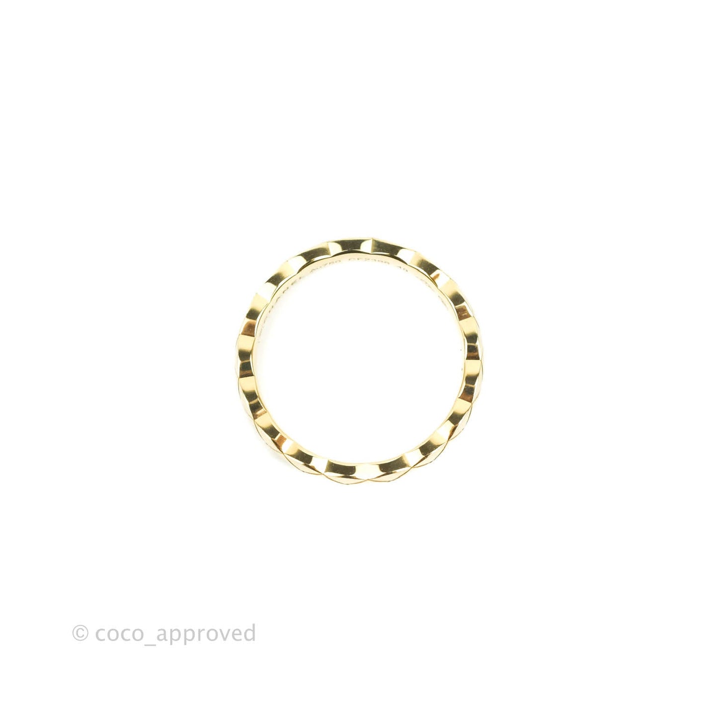 Chanel Coco Crush Mini Ring 18K Yellow Gold Size 48