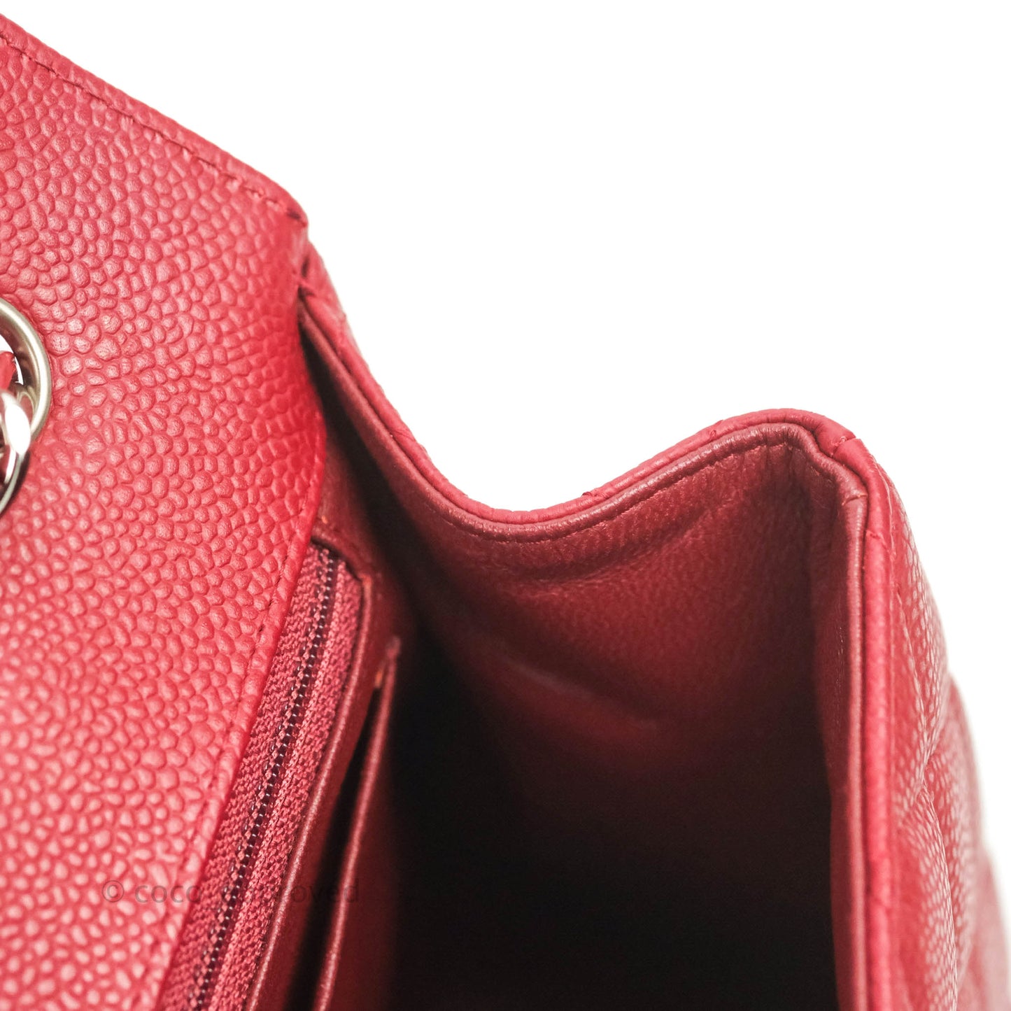 Chanel Jumbo Single Flap Burgundy Caviar Silver Hardware⁣⁣