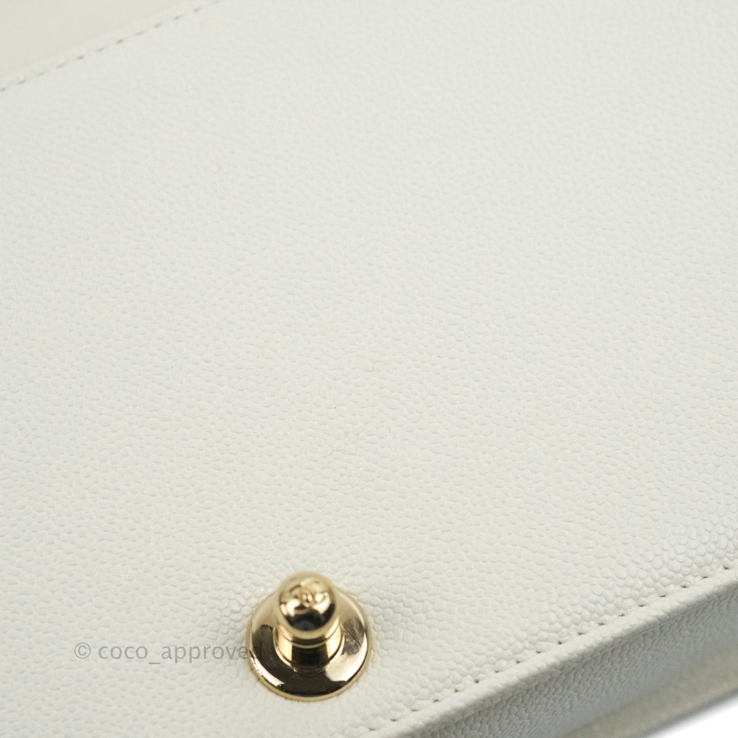Chanel Quilted Medium Boy White Caviar Gold Hardware