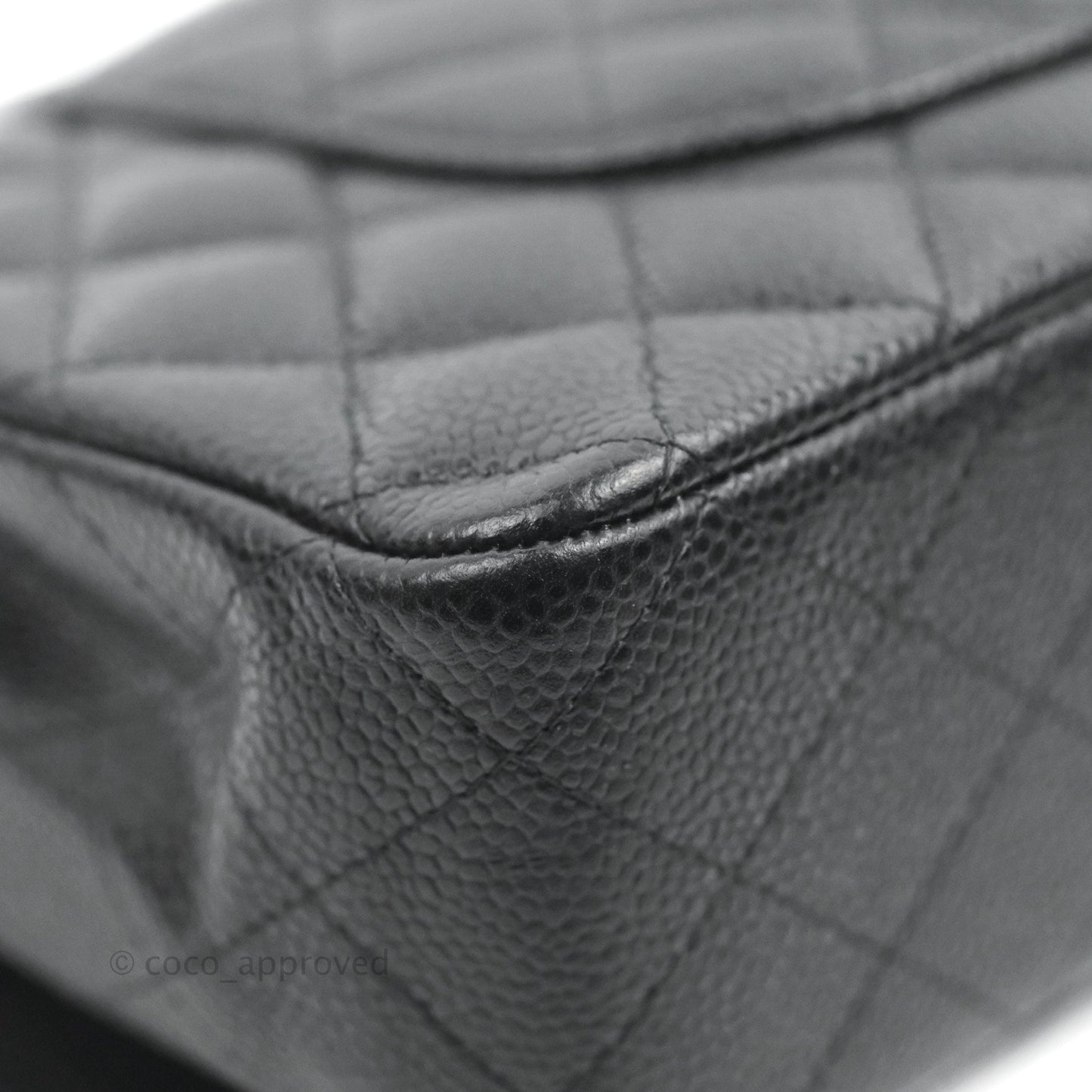 Chanel Classic M/L Medium Double Flap Black Caviar Gold Hardware