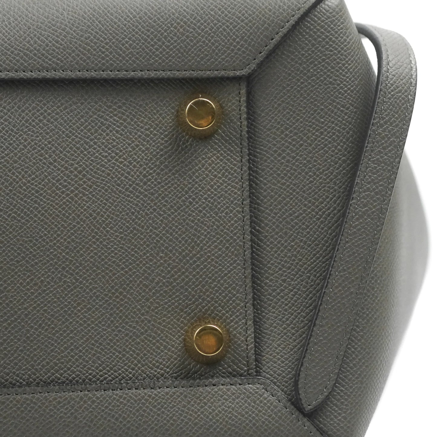 Celine Mini Belt Bag Grey Grained Calfskin Gold Hardware