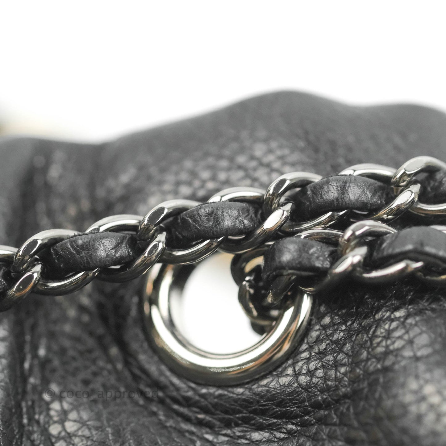 Chanel Small Gabrielle Drawstring Bag Black Calfskin