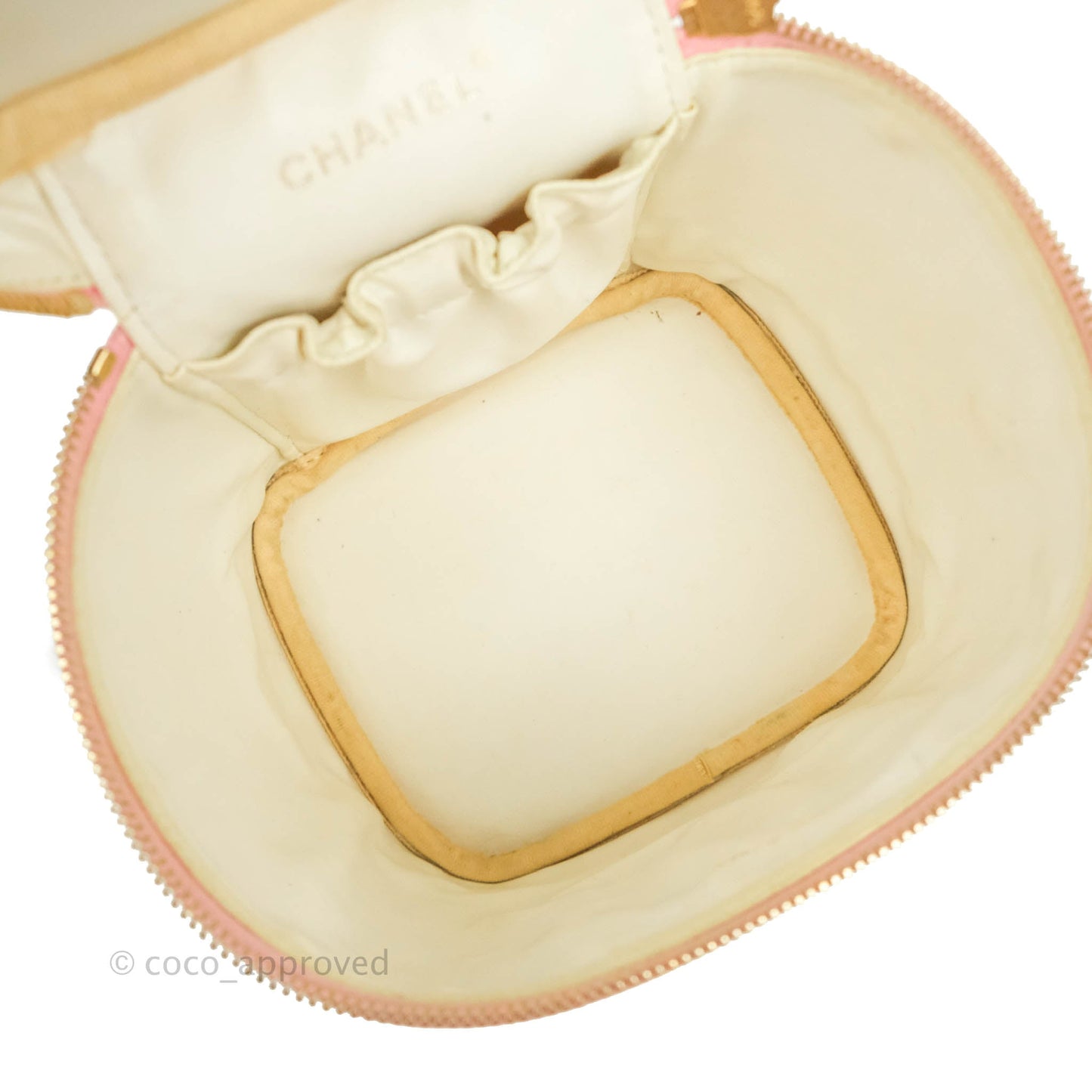 Chanel Vintage Vanity Case Pink Caviar Gold Hardware
