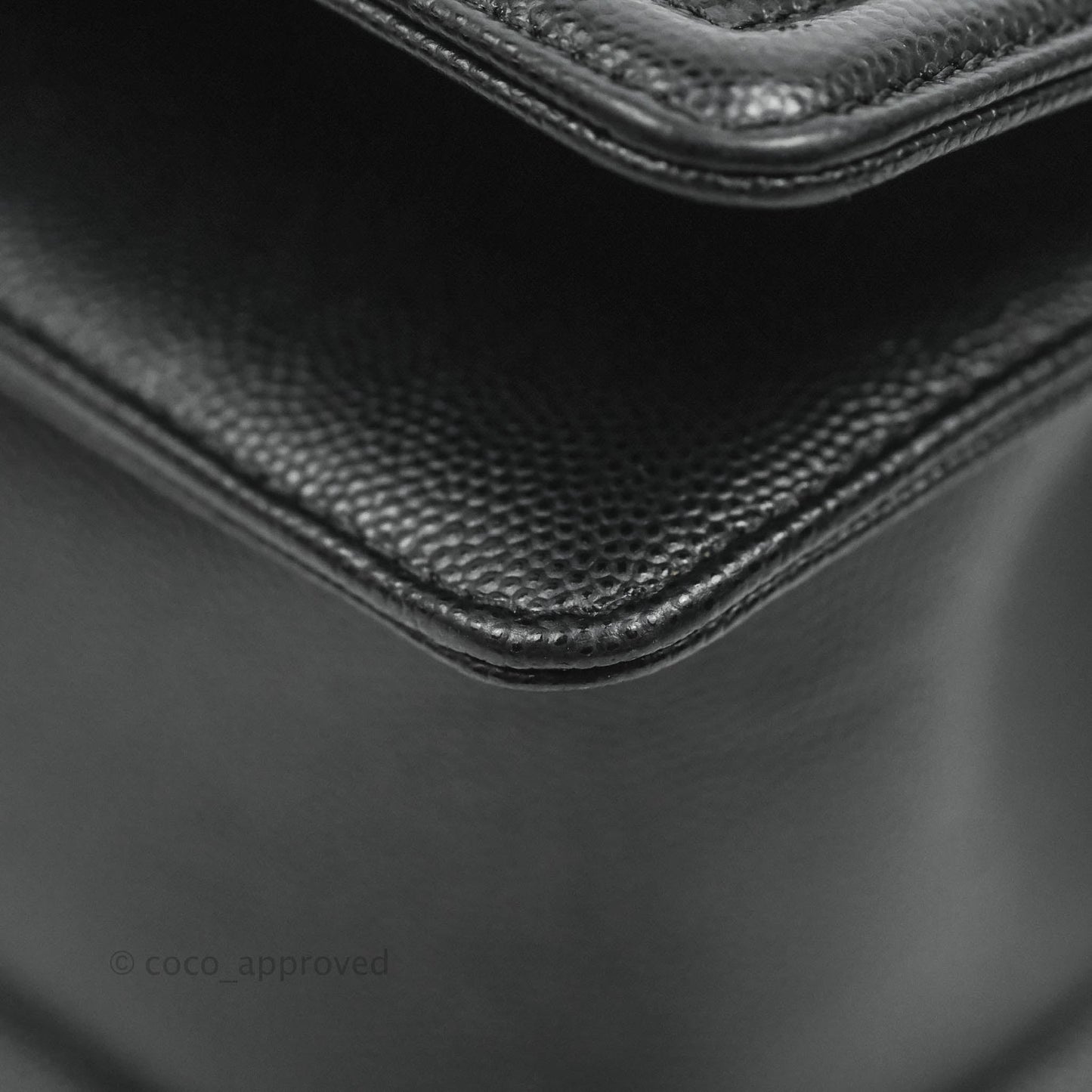Chanel Boy Quilted Medium Black Caviar Ruthenium Hardware