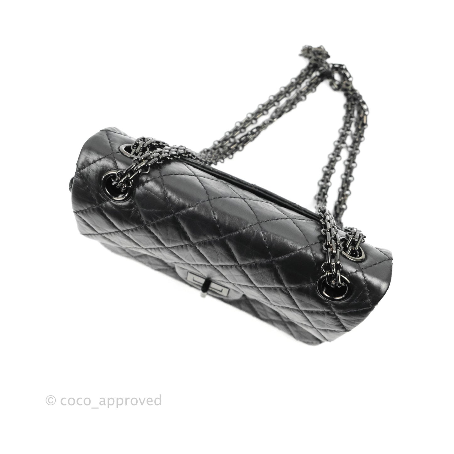 Chanel Mini Reissue 224 So Black Aged Calfskin Black Hardware