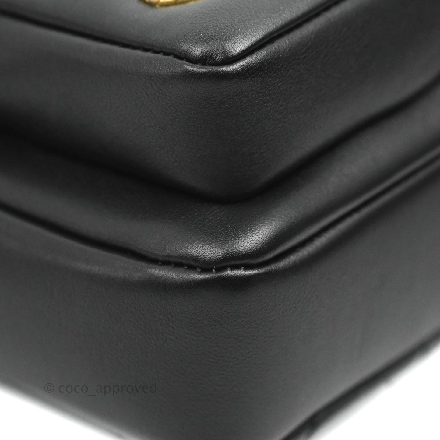 Chanel Quilted Small Camera Case Black Calfskin
