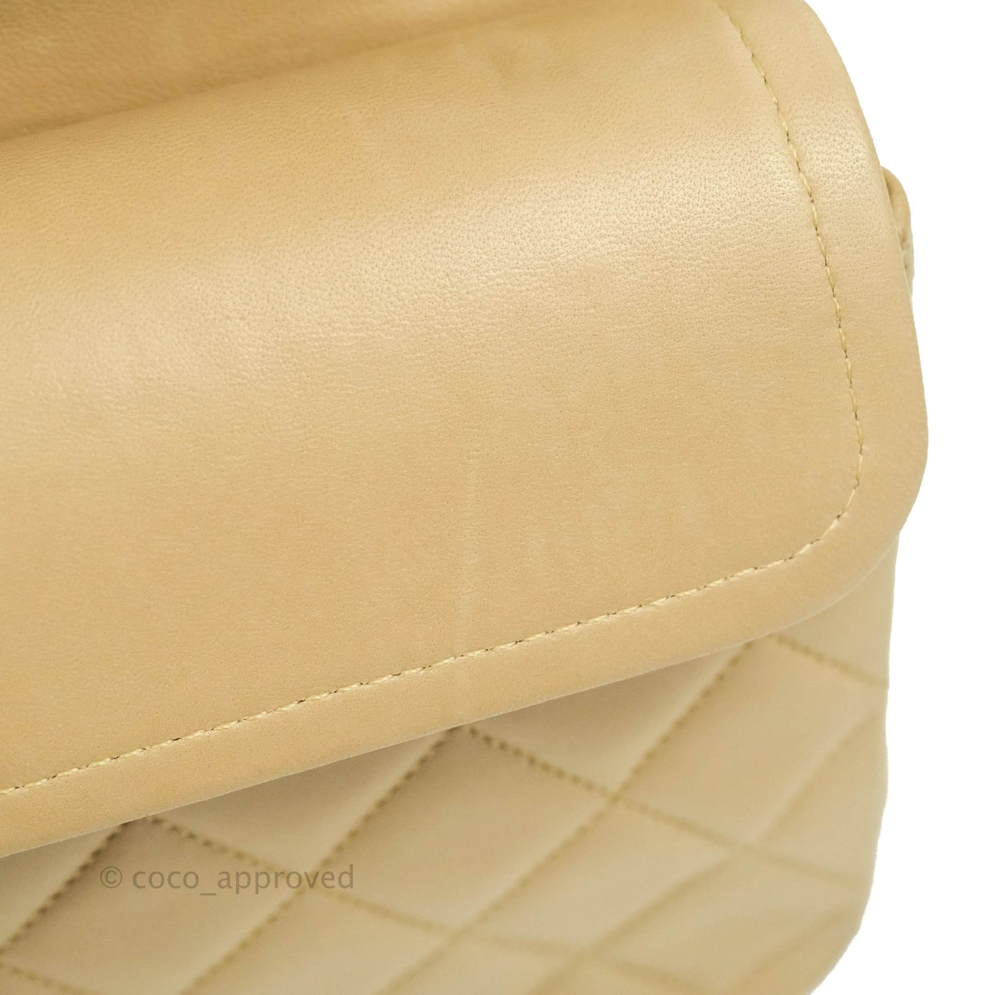 Chanel Classic Vintage Small Flap Beige Lambskin 24K Gold Hardware