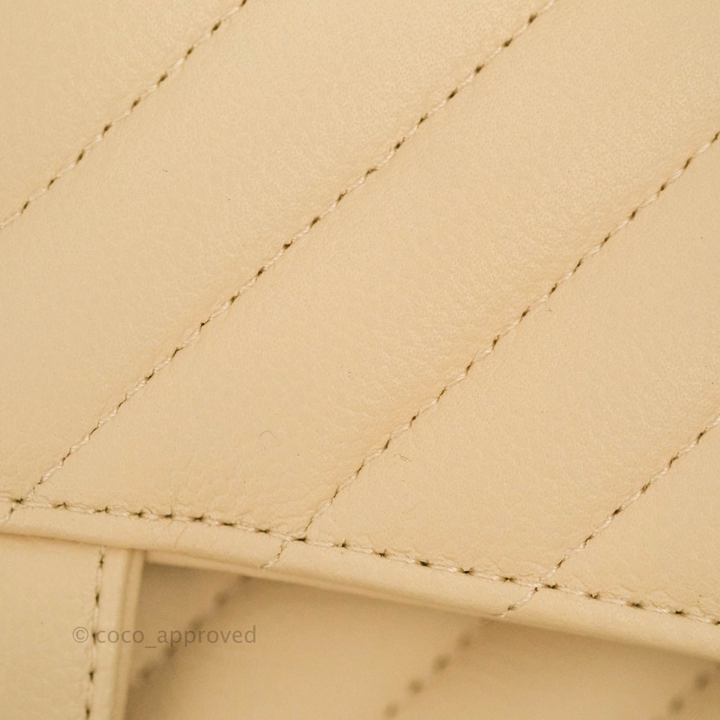 Chanel Classic S/M Small Double Flap Chevron Beige Caviar Gold Hardware
