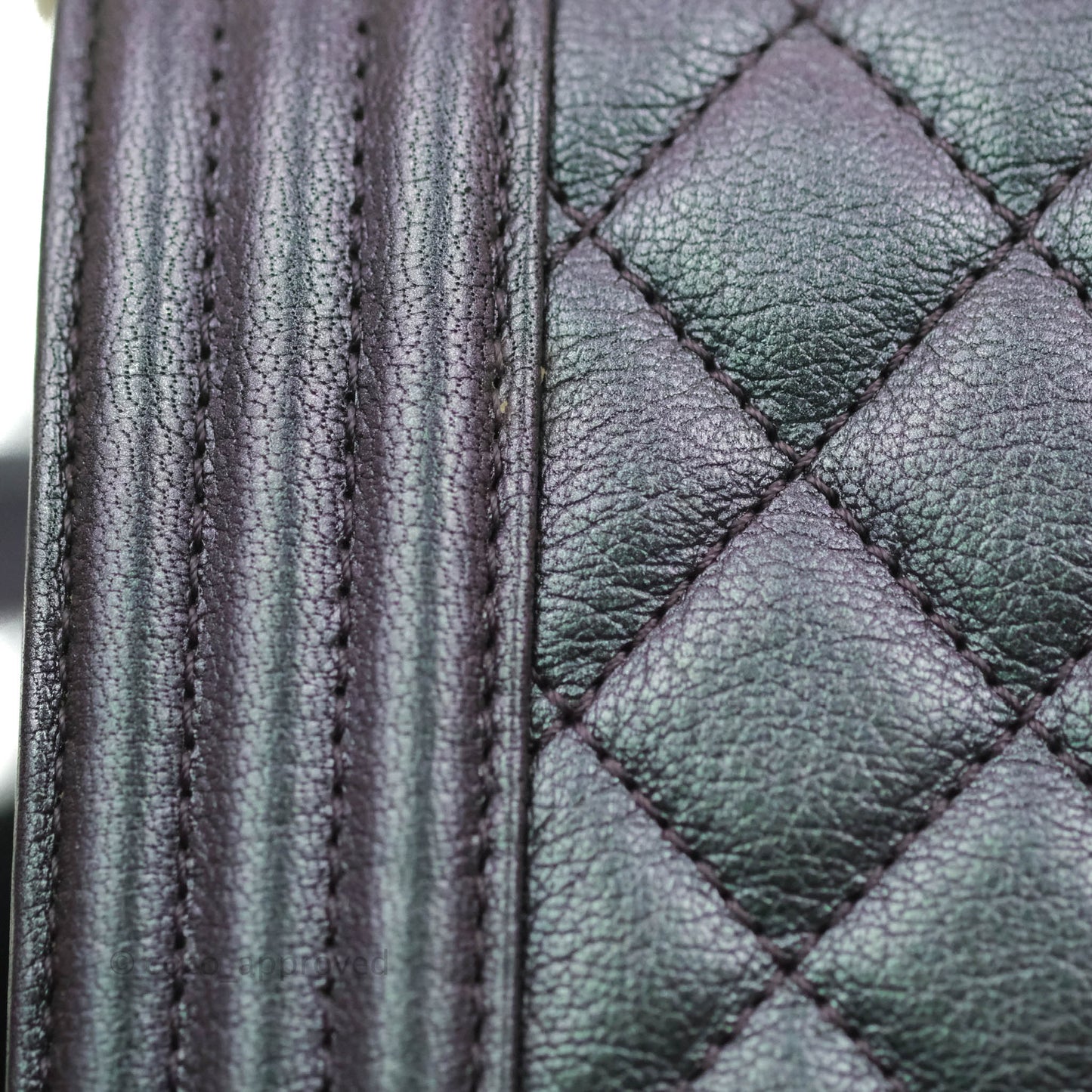 Chanel Medium Boy Bag Iridescent Purple Calfskin Mermaid Rainbow Hardware