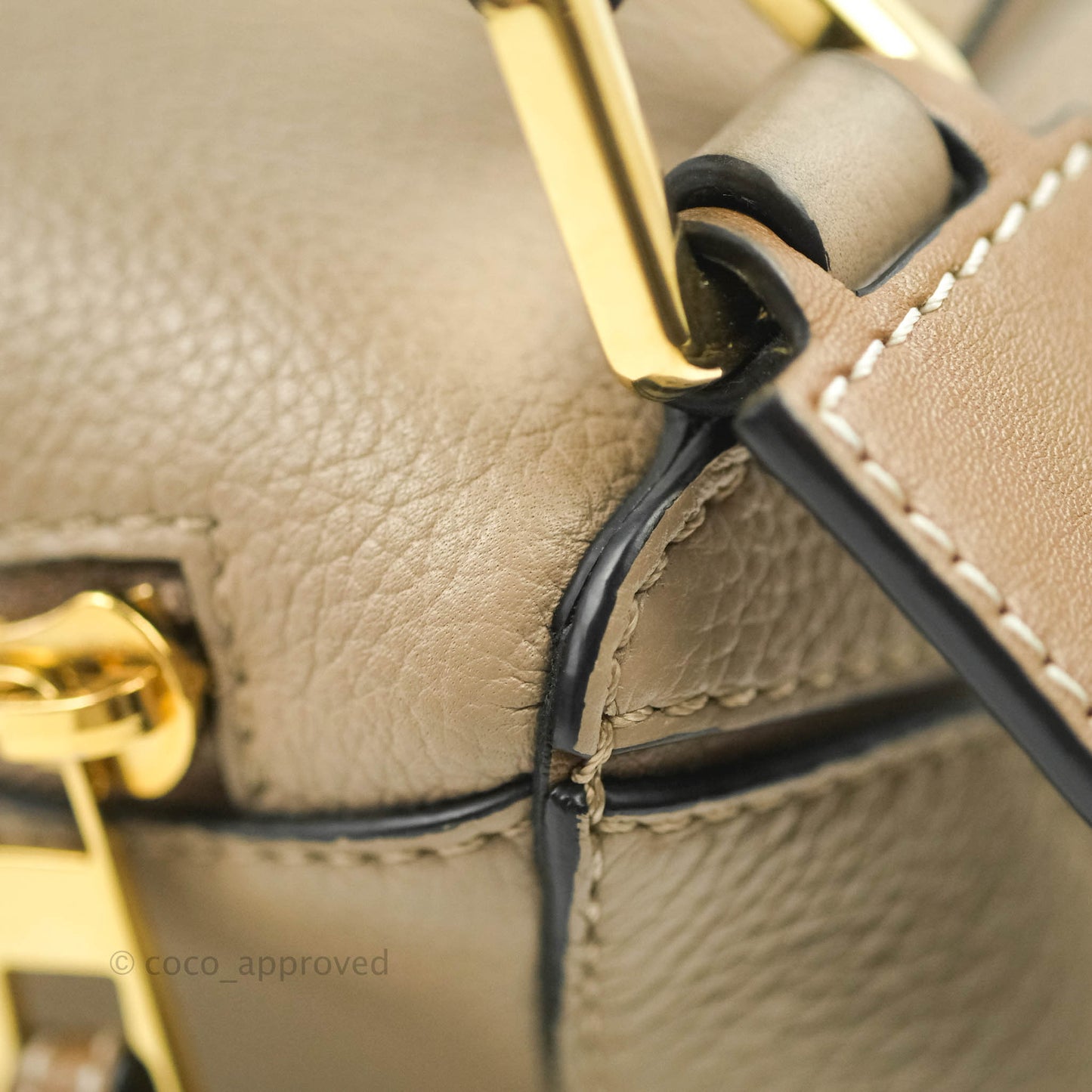 Loewe Small Puzzle Bag Sand Mink Grained Calfskin