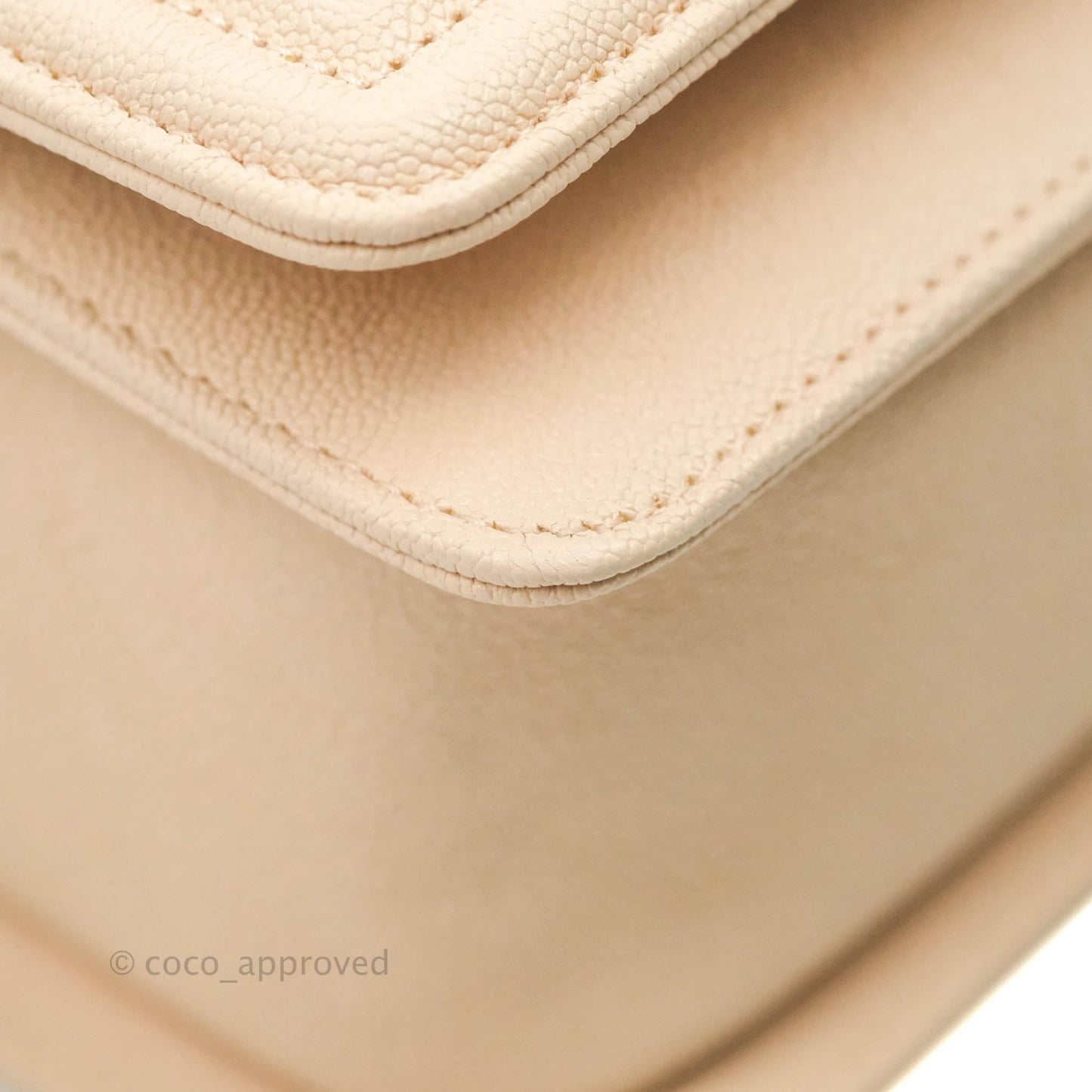 Chanel Quilted Medium Boy Light Pink Beige Caviar Gold Hardware 20A