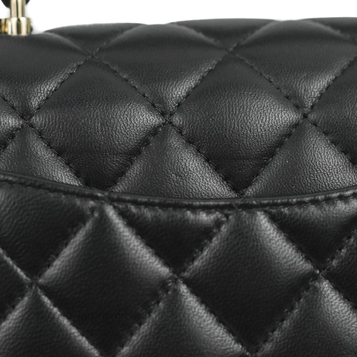 Chanel Top Handle Mini Rectangular Flap Bag Black Lambskin Gold Hardware