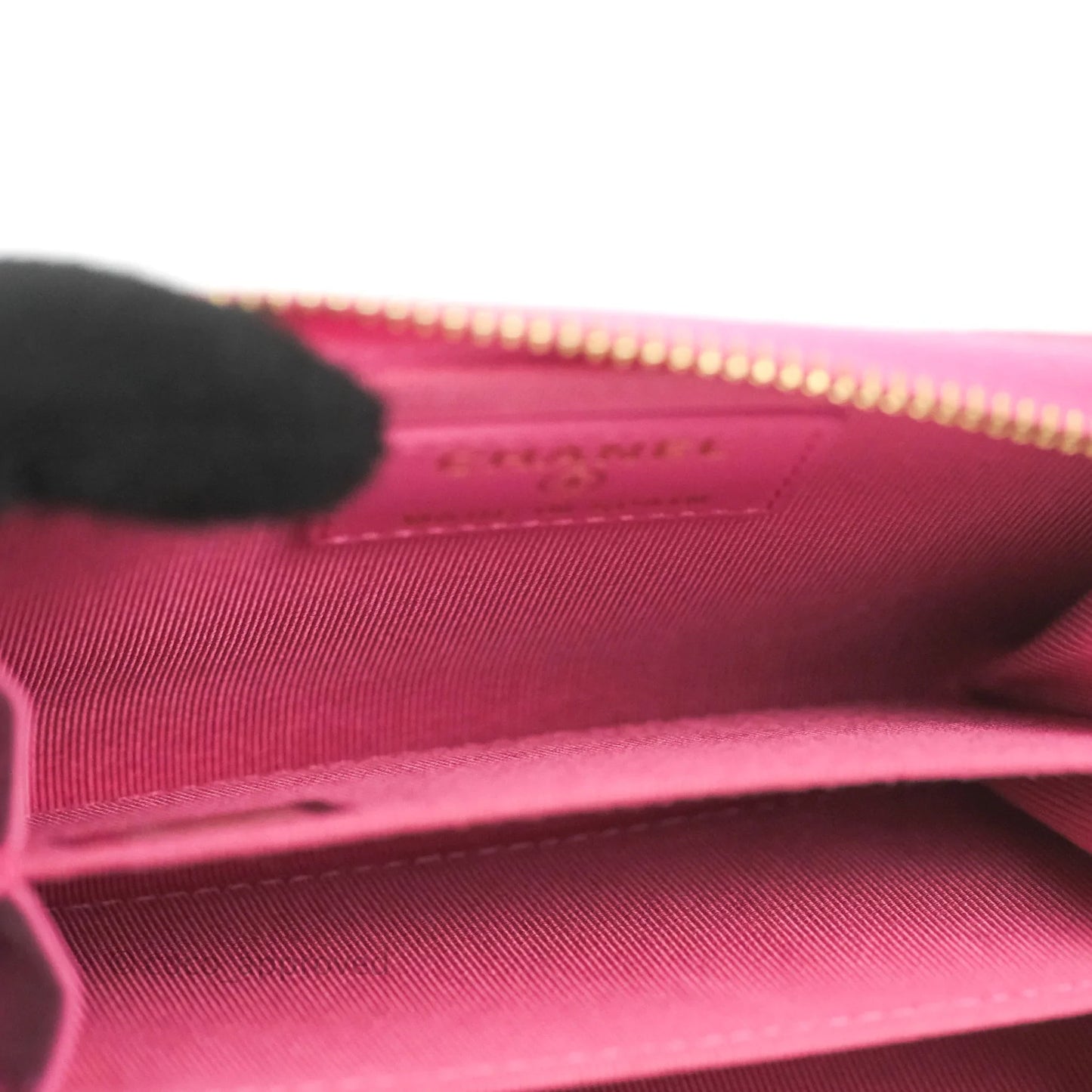 Chanel Classic Zipped Coin Purse Pink Caviar Gold Hardware