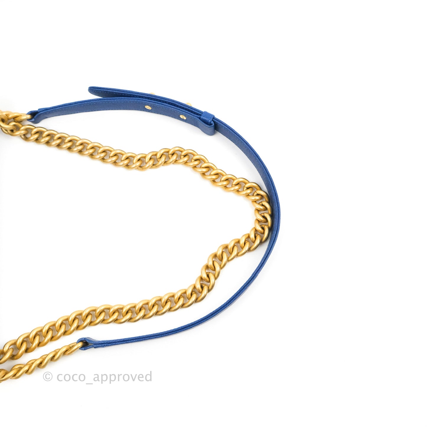 Chanel Quilted Medium Boy Blue Caviar Aged Gold Hardware