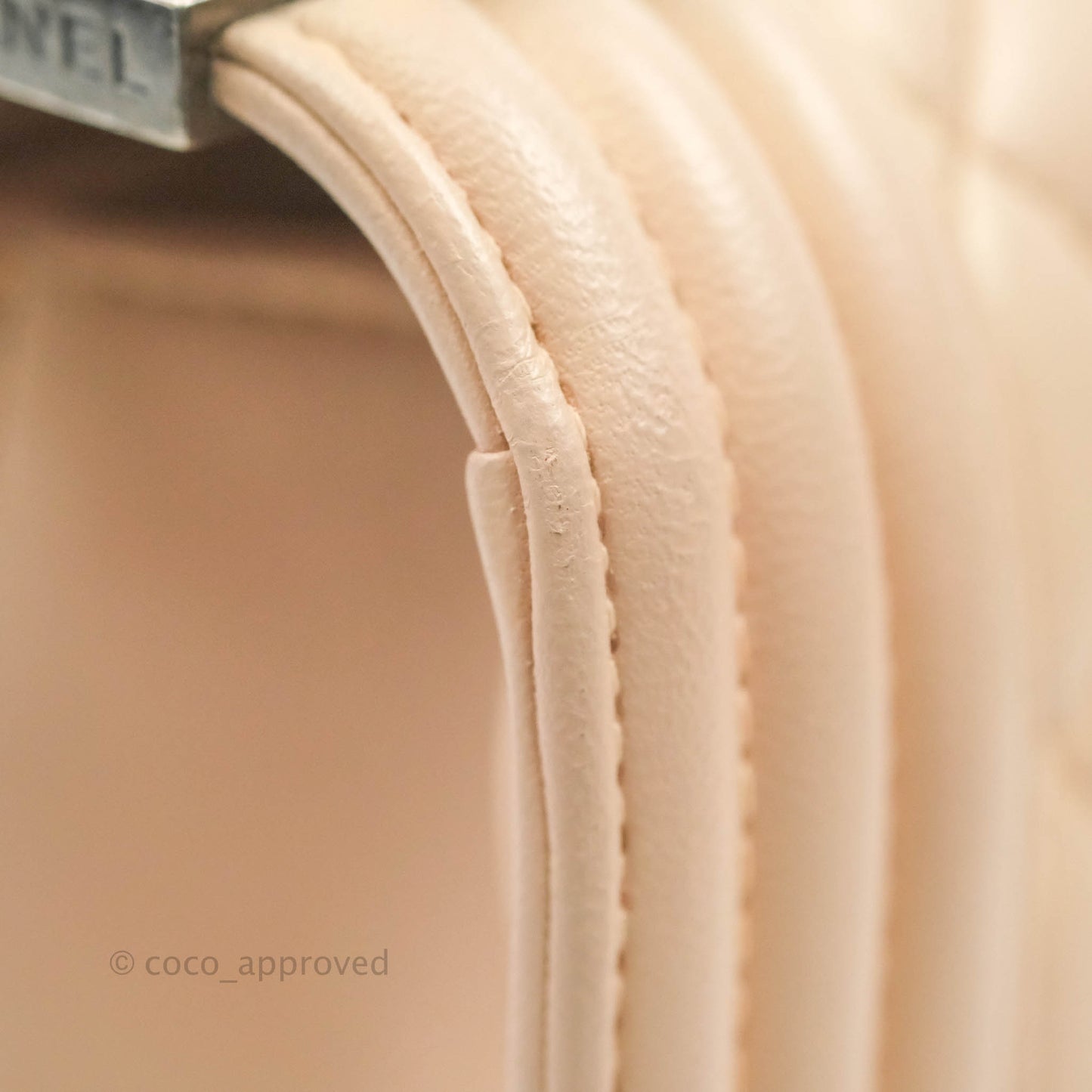 Chanel Boy Small Light Beige Pink Calfskin Ruthenium Hardware