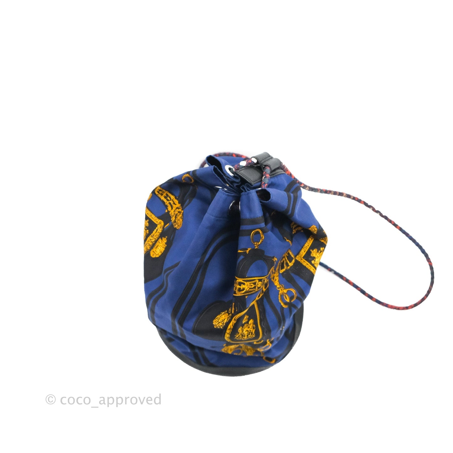 Hermes Sac Soie-Cool Drawstring Backpack Navy