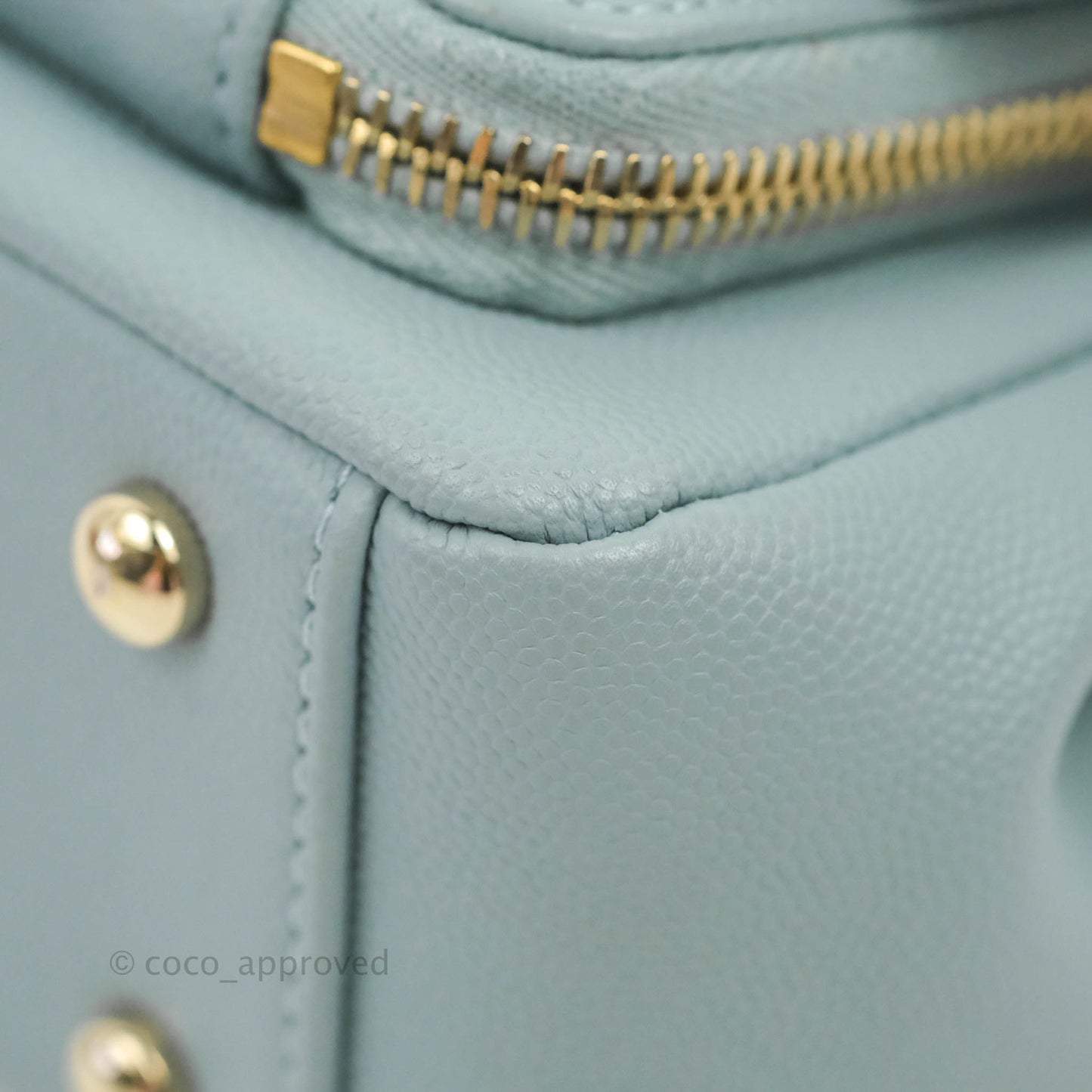 Chanel Quilted Small Business Affinity Flap Blue Caviar Gold Hardware