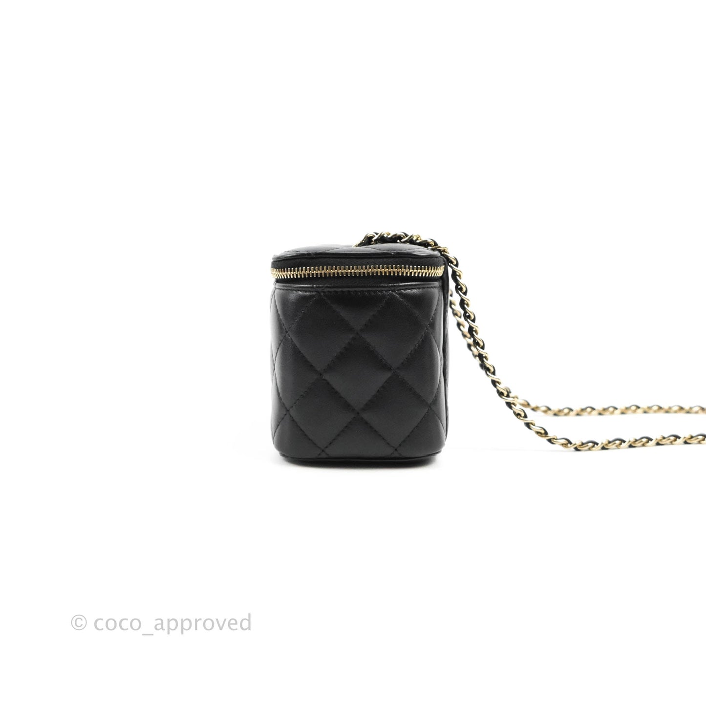 Chanel Classic Vanity with Chain Black Lambskin Gold Hardware