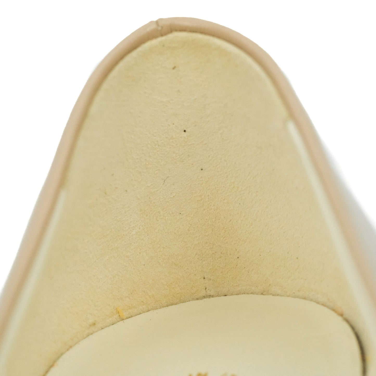 Chanel Beige Toe Pointed Black Pump Heels With CC Pearl Size 41