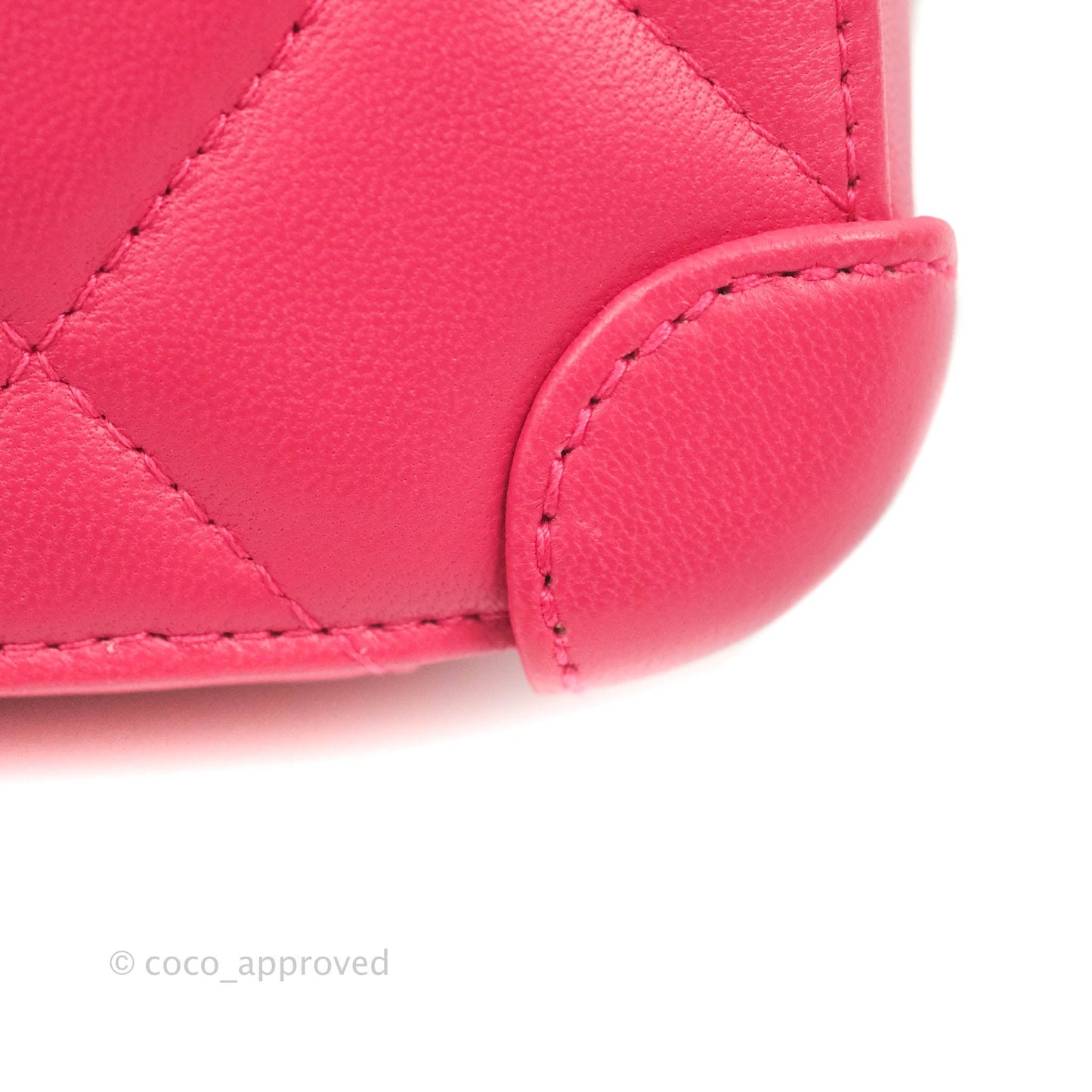 Chanel Mini Quilted Camera Case Pink Lambskin Silver Hardware
