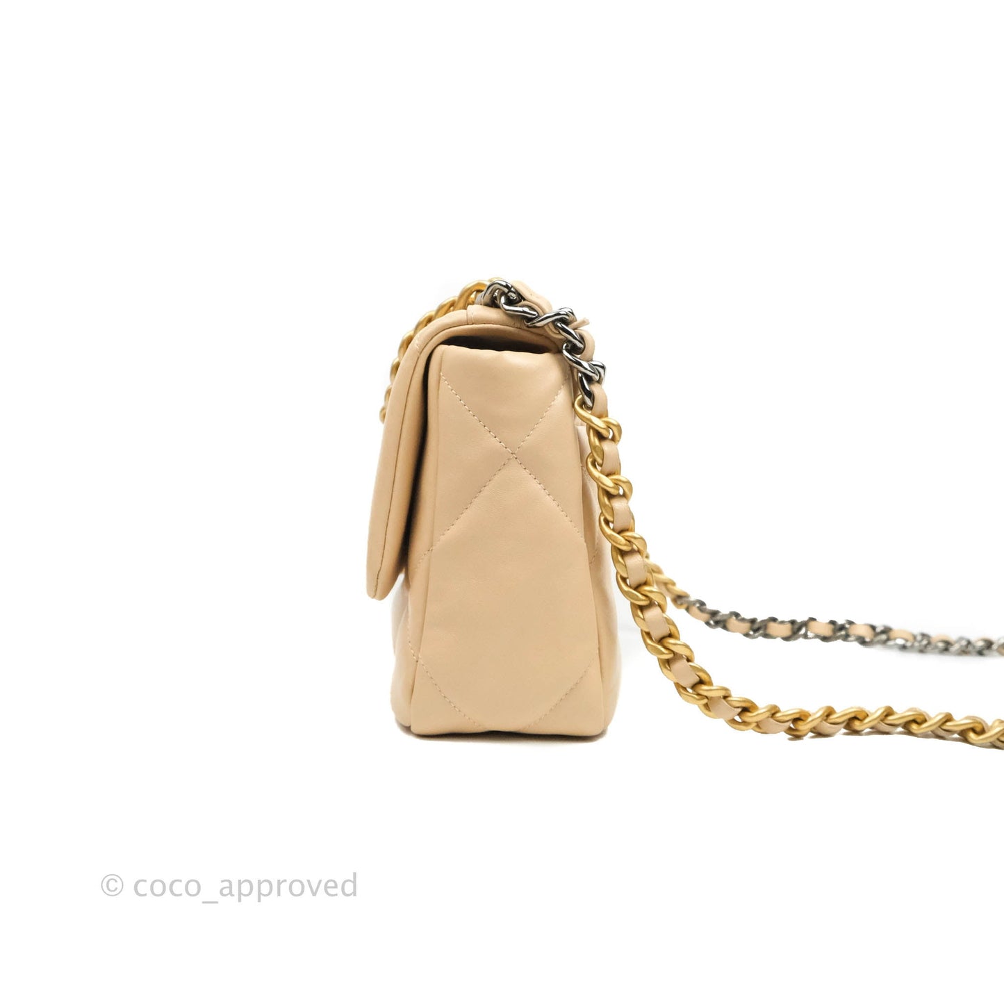Chanel 19 Small Beige Mixed Hardware