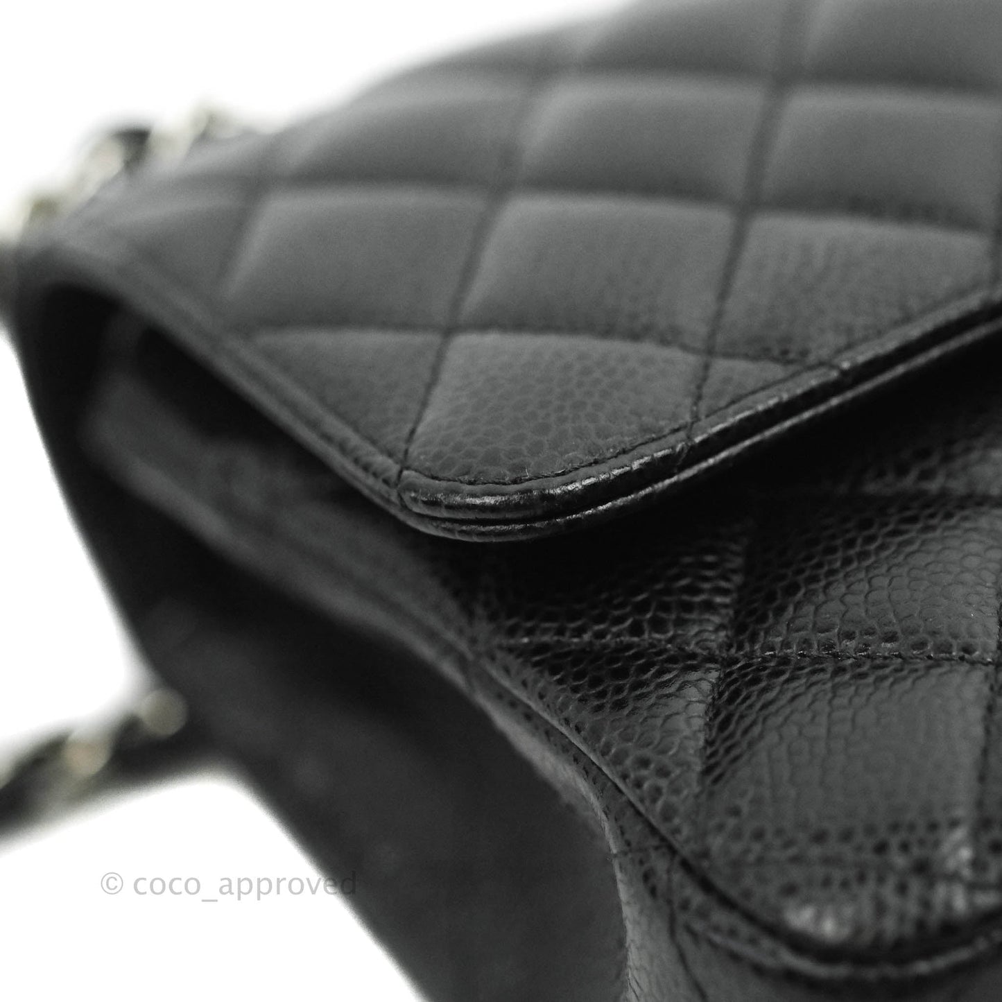 Chanel Classic Double Flap M/L Black Caviar Silver Hardware