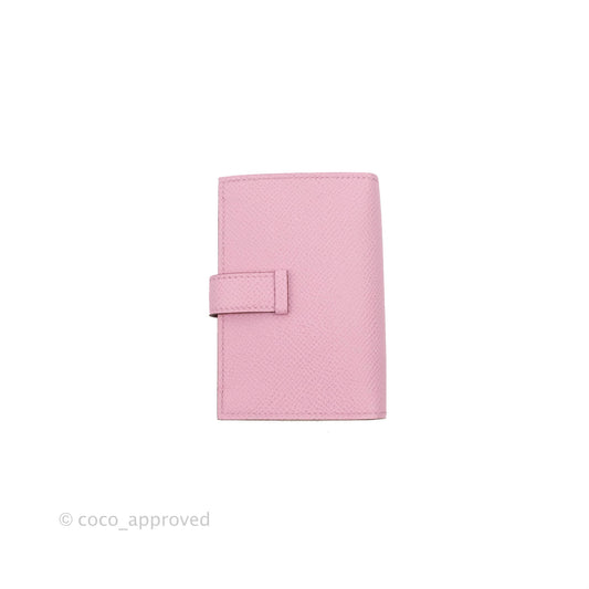 Hermes Bearn Card Holder Epsom Mauve Sylvester Palladium Hardware