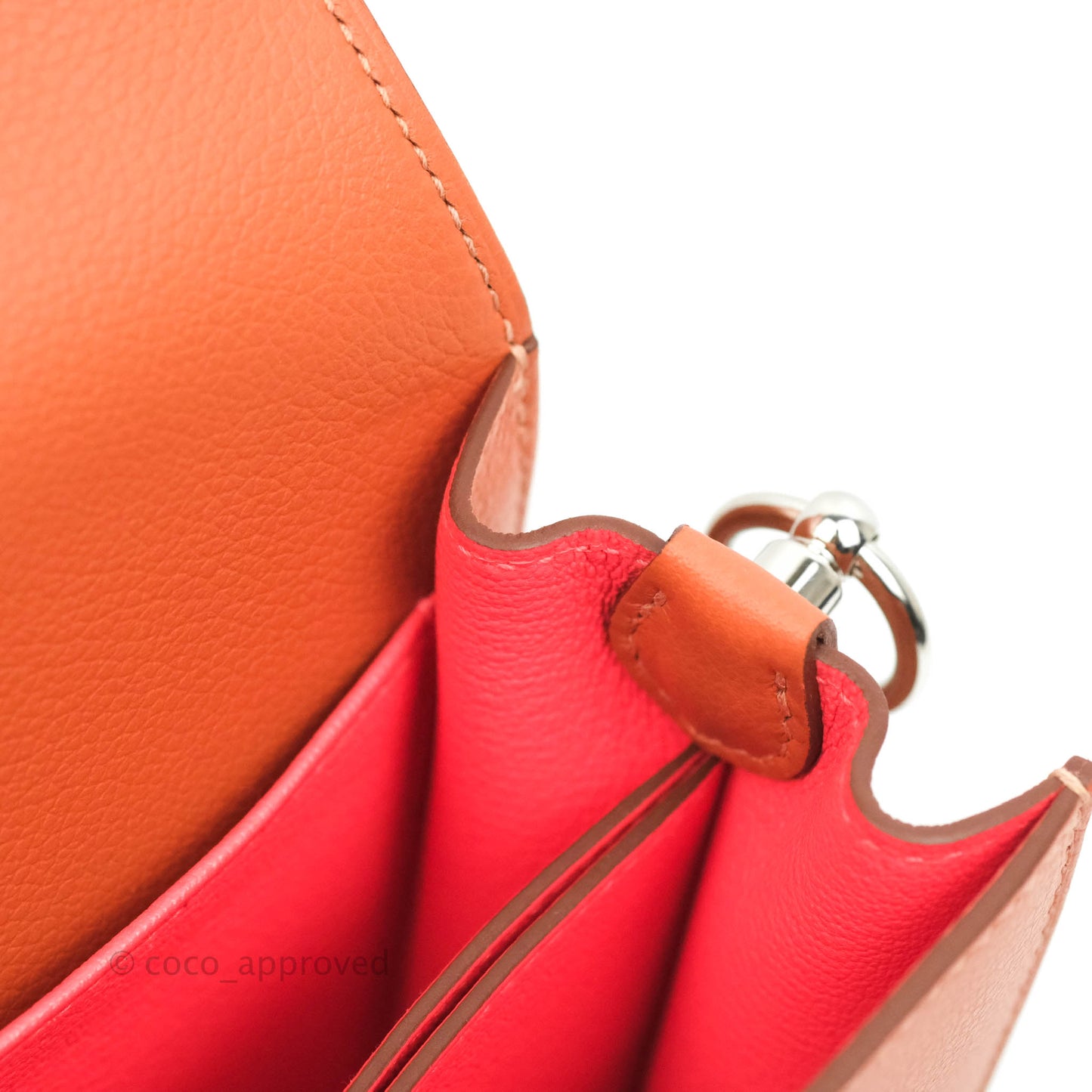 Hermès Roulis Mini 18 Blush Rose Jaipur Evercolor Palladium Hardware