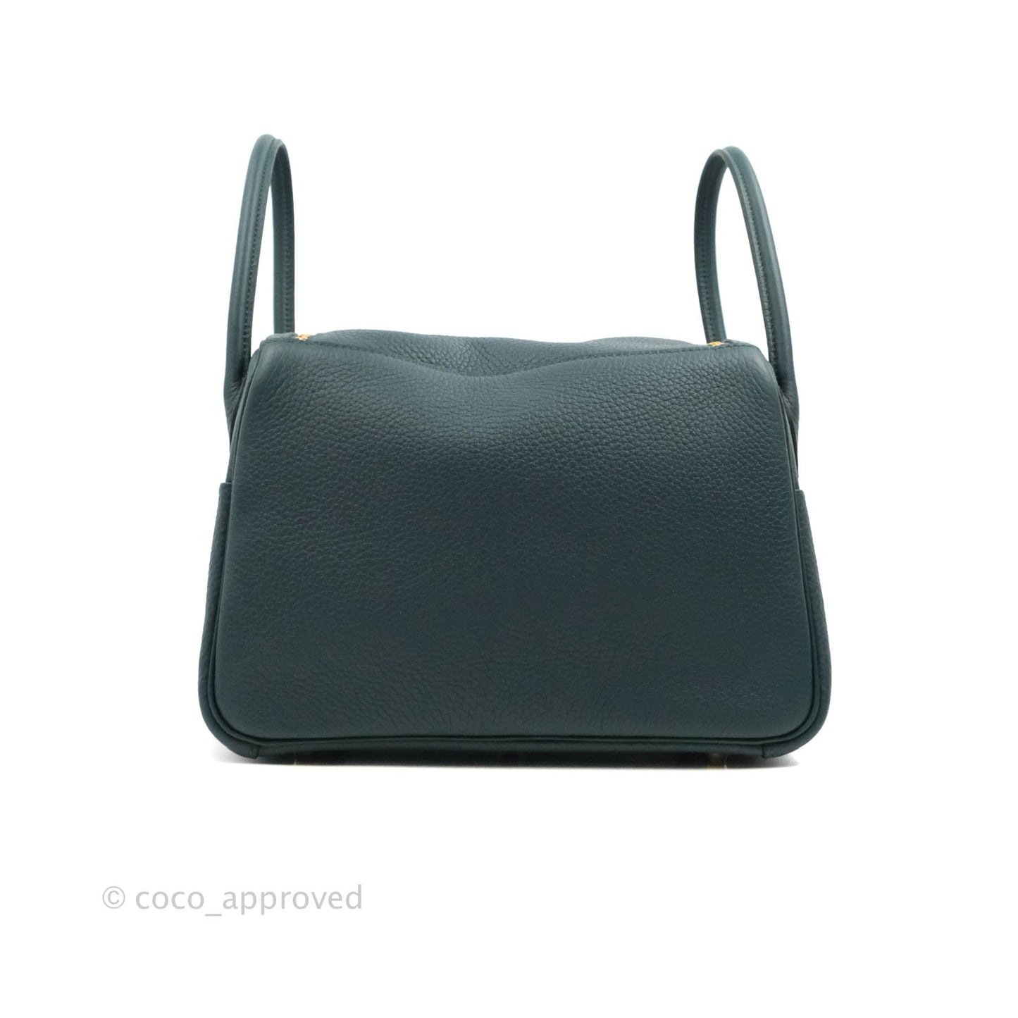 Hermès Lindy 26 Vert Cypress Clemence Gold Hardware