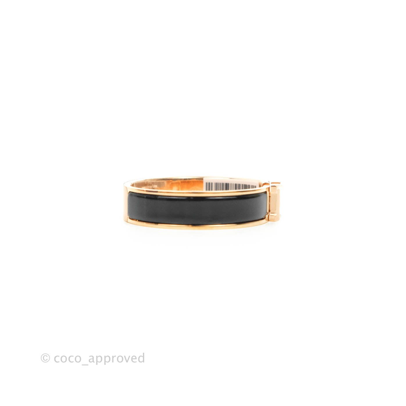 Hermès Clic H Bracelet Black Rose Gold PM