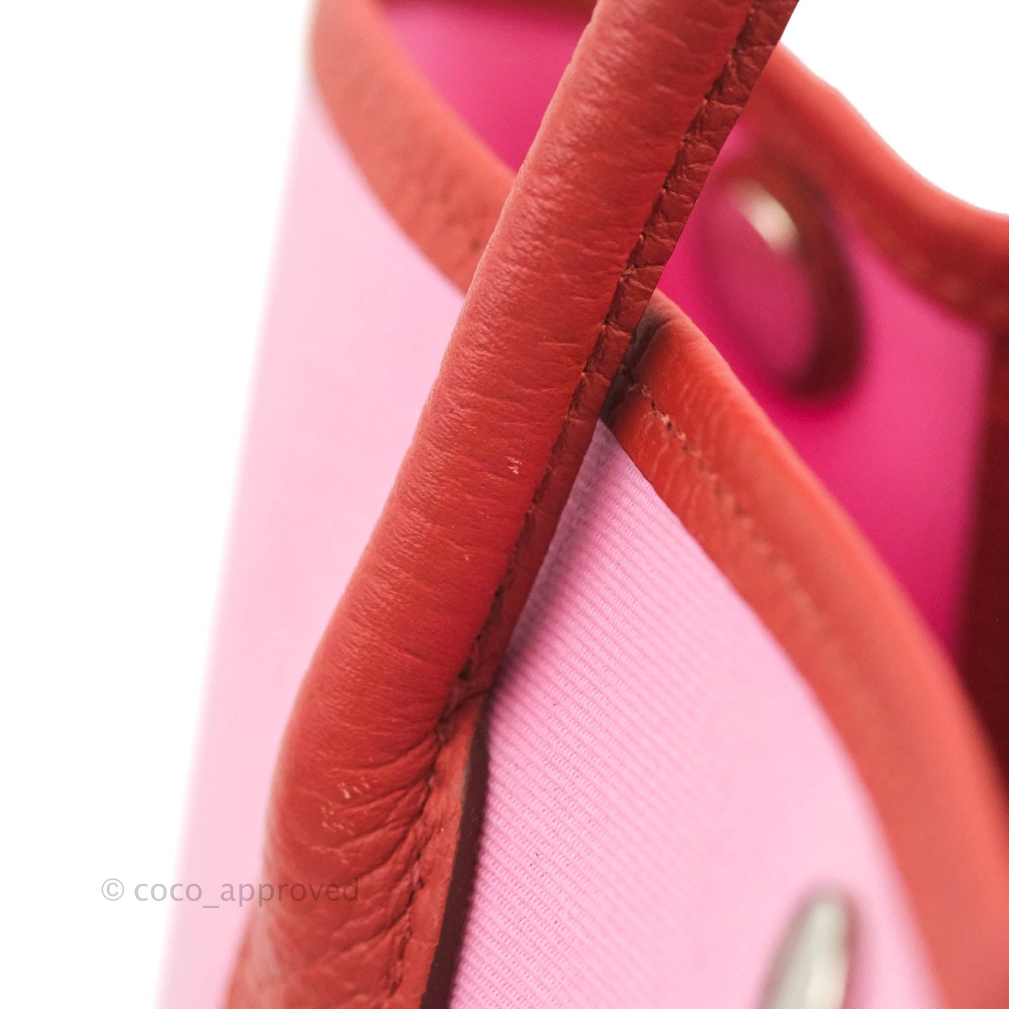Hermès Garden Party 30 Pink / Red Duchesse Canvas